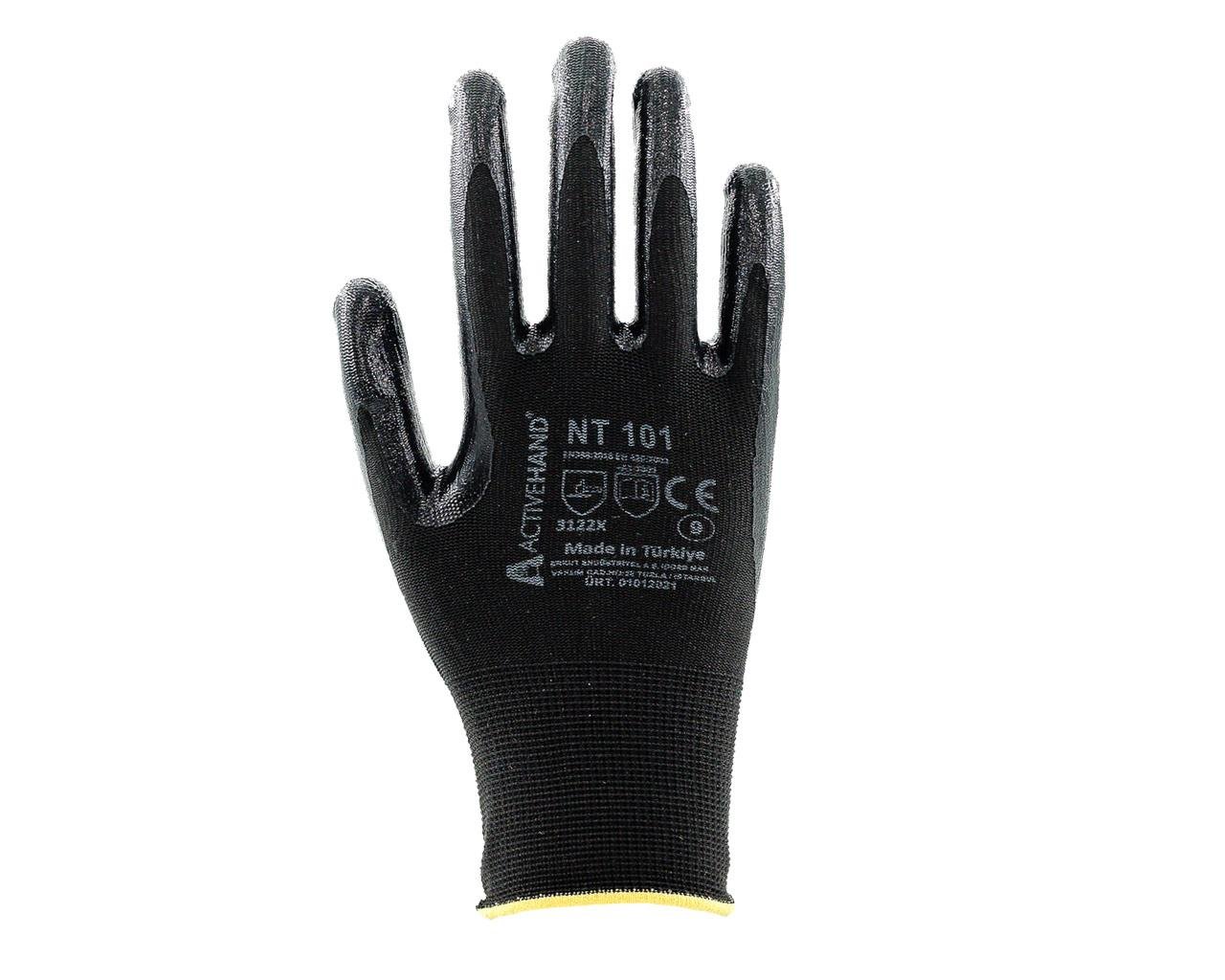 NT 101 SY/SY NO:9 Nitril Kaplı Polyester Eldiven