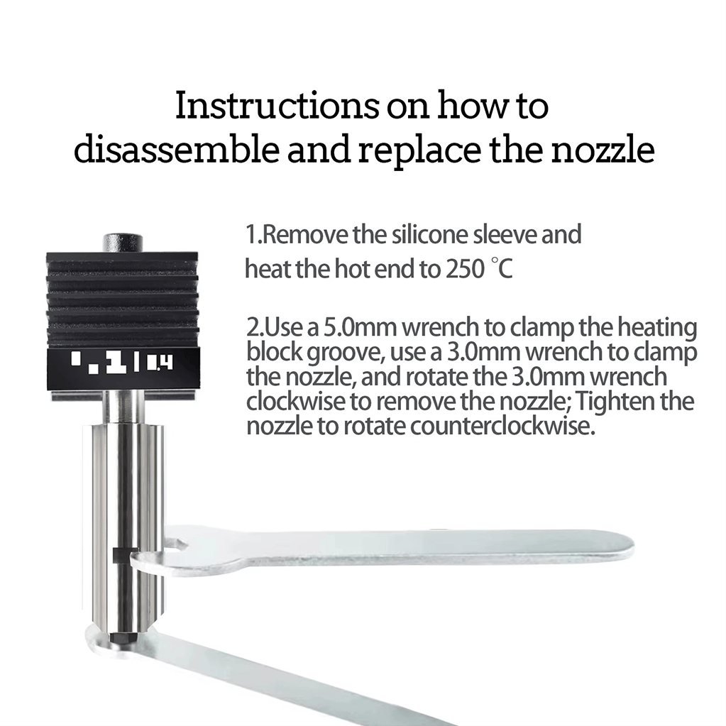 Bambu Lab H2D-A1-A1 Mini Sertleşleştirilmiş Çelik Mekanik Hotend Kiti-0.4mm