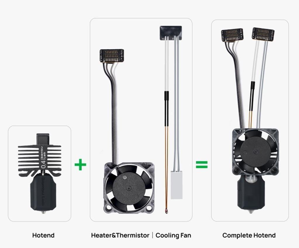 Bambu Lab P1 Serisi 0.4mm Hotend Seti-Sertleştirilmiş Çelik-FAH001-P
