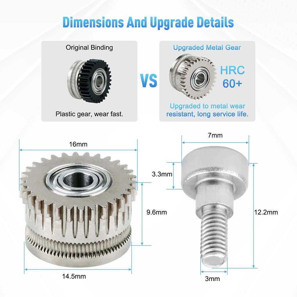 Creality K1-K1C-K1 Max-Ender V3-V3 Plus Extruder Dişlisi(Paslanmaz Çelik)