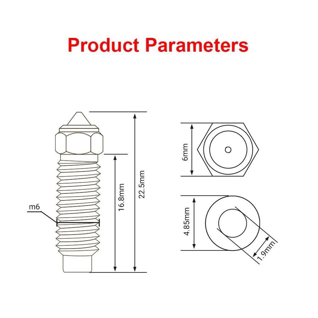 CSA Elegoo Neptune 4 Plus-Max Pirinç Nozzle 0.6mm