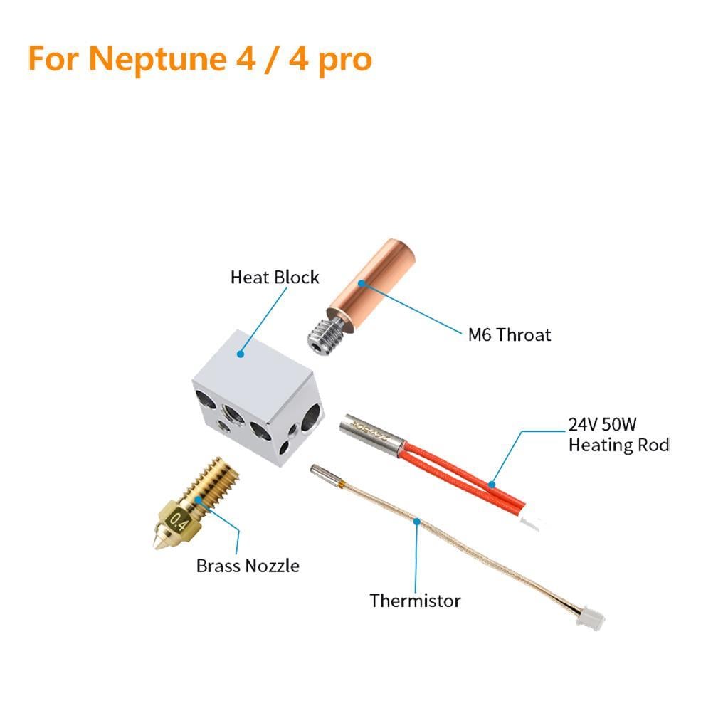 Elegoo Neptune 4 -4 Pro Hotend Seti(Bi Metal Barel)