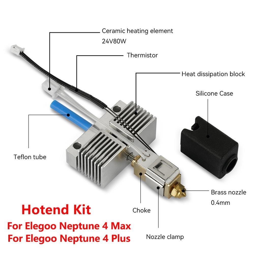 Elegoo Neptune 4 Plus-Max Full Hotend Seti(Soğutucu Gövde Dahil)