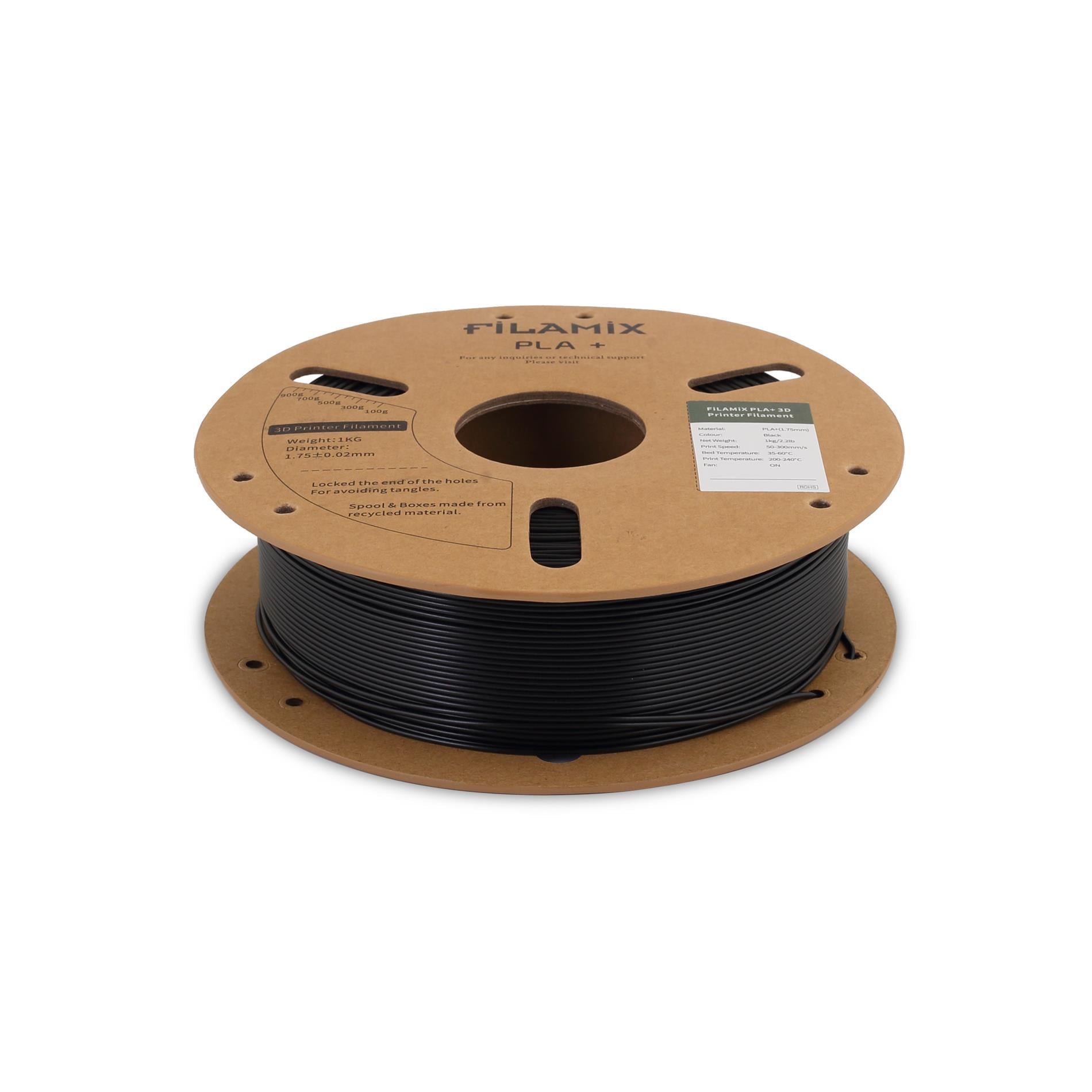Filamix PLA+ Filament 1.75mm 1Kg (300mm/s)Siyah