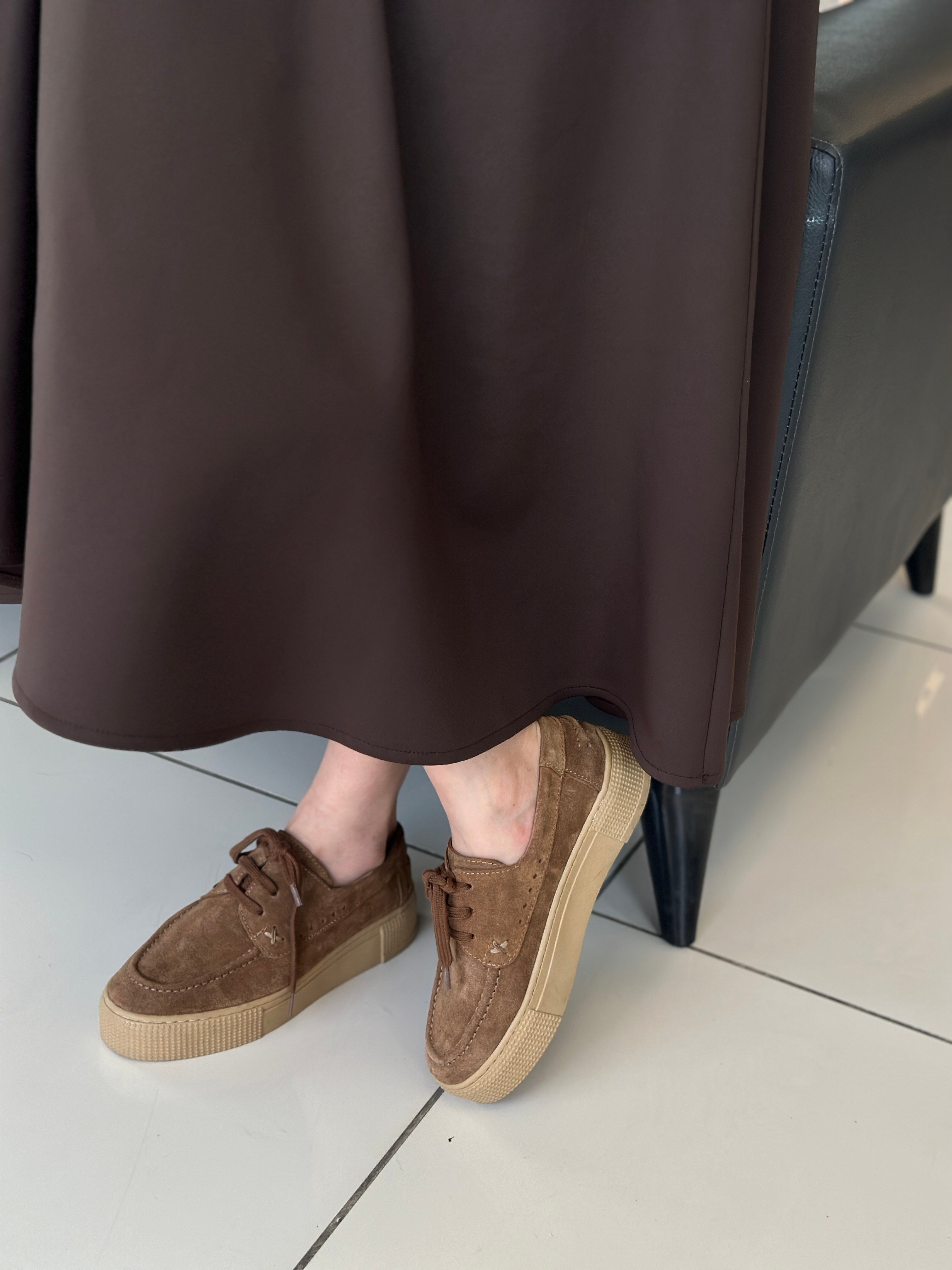 Elane hakiki süet deri taba