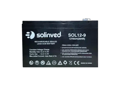 Solinved E-SOL12-9 9Ah 12V UPS ve Alarm Aküsü