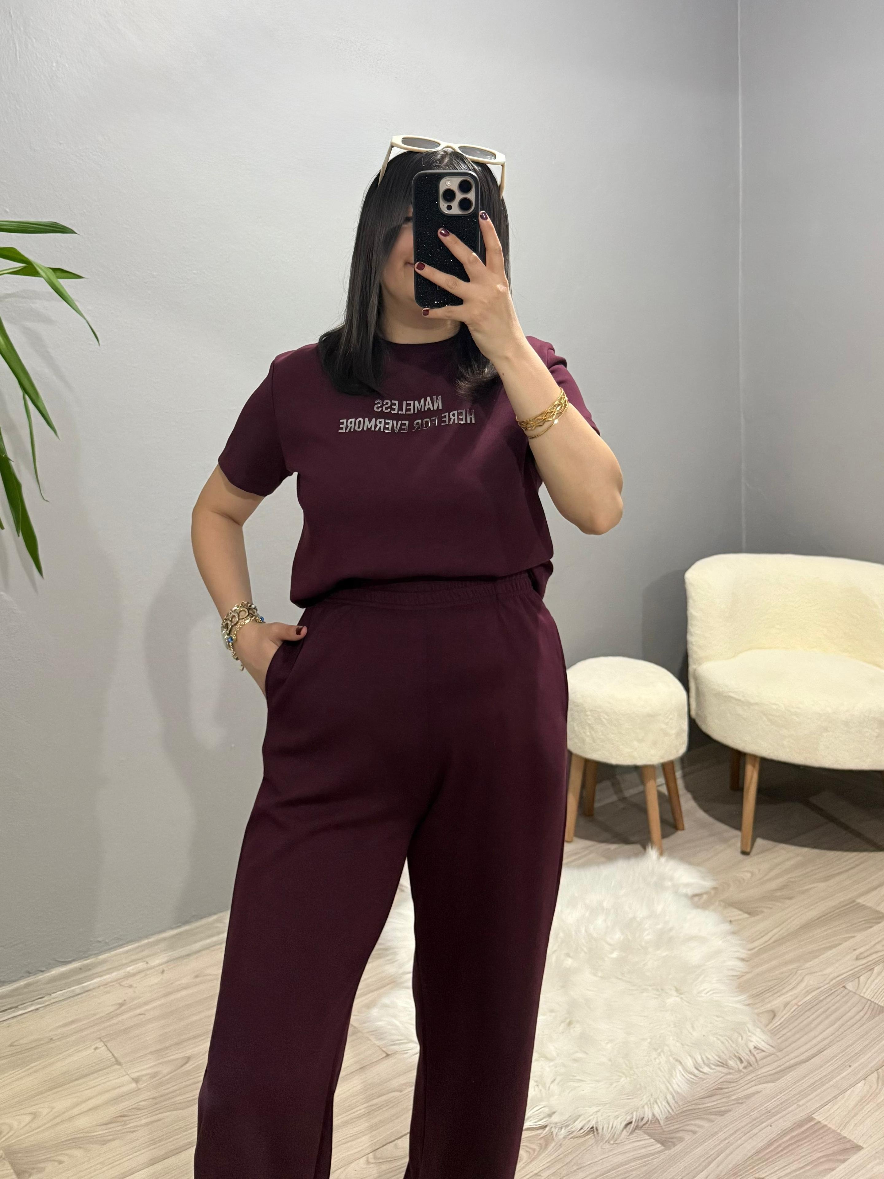Premium Seri Modal Eşofman Takım - Bordo