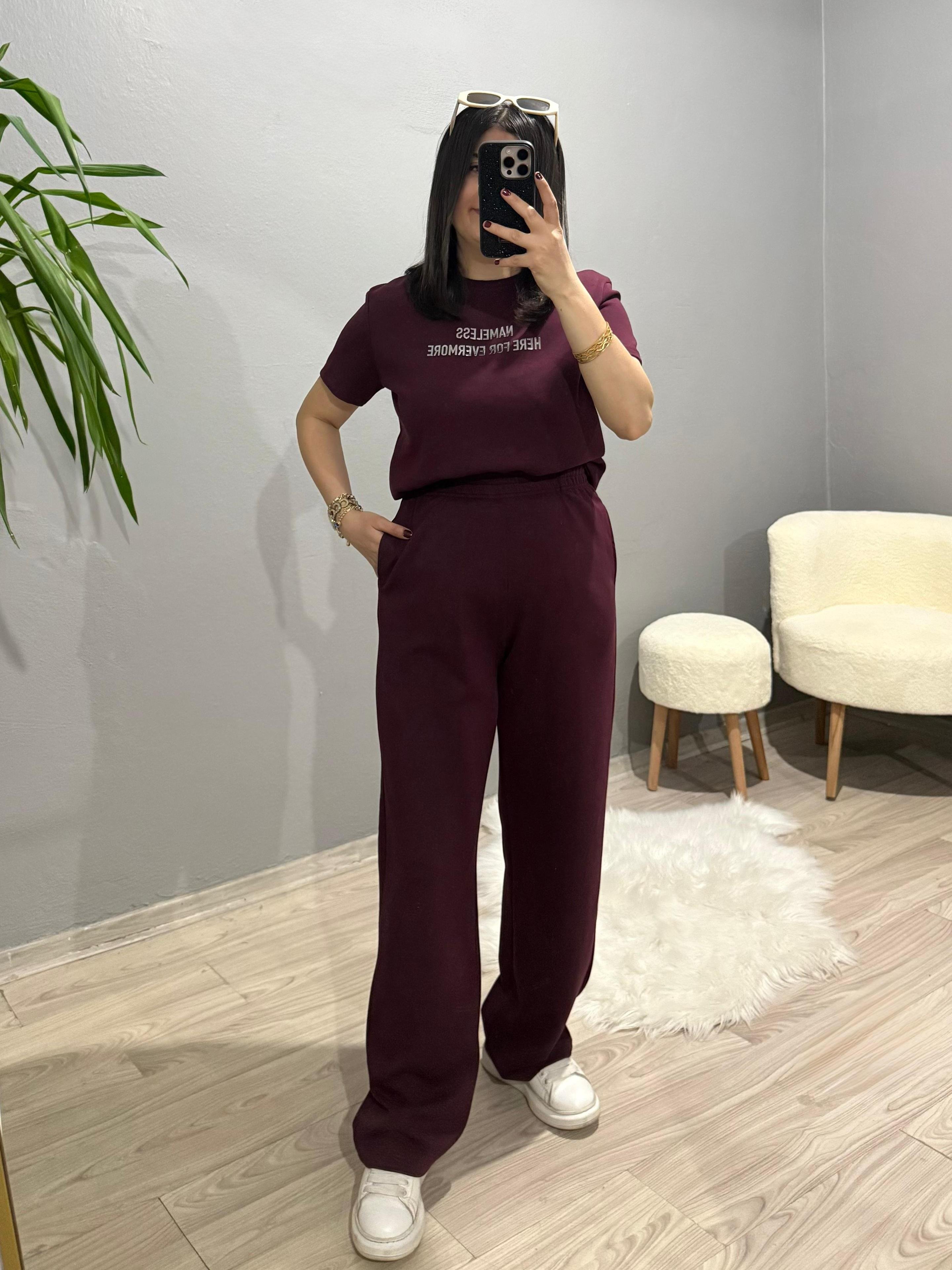 Premium Seri Modal Eşofman Takım - Bordo