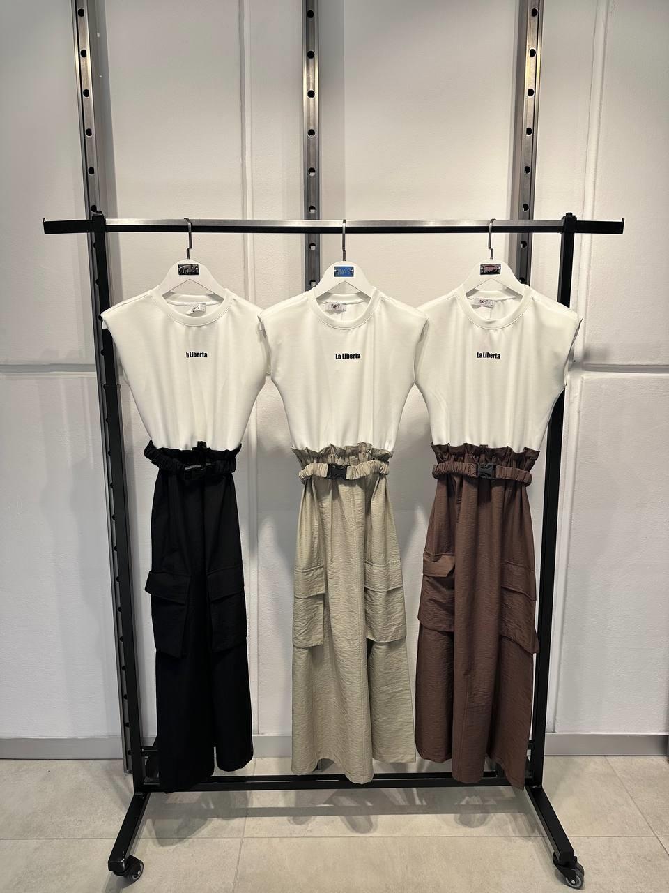 Yeni Model Paraşüt Kumaş Elbise