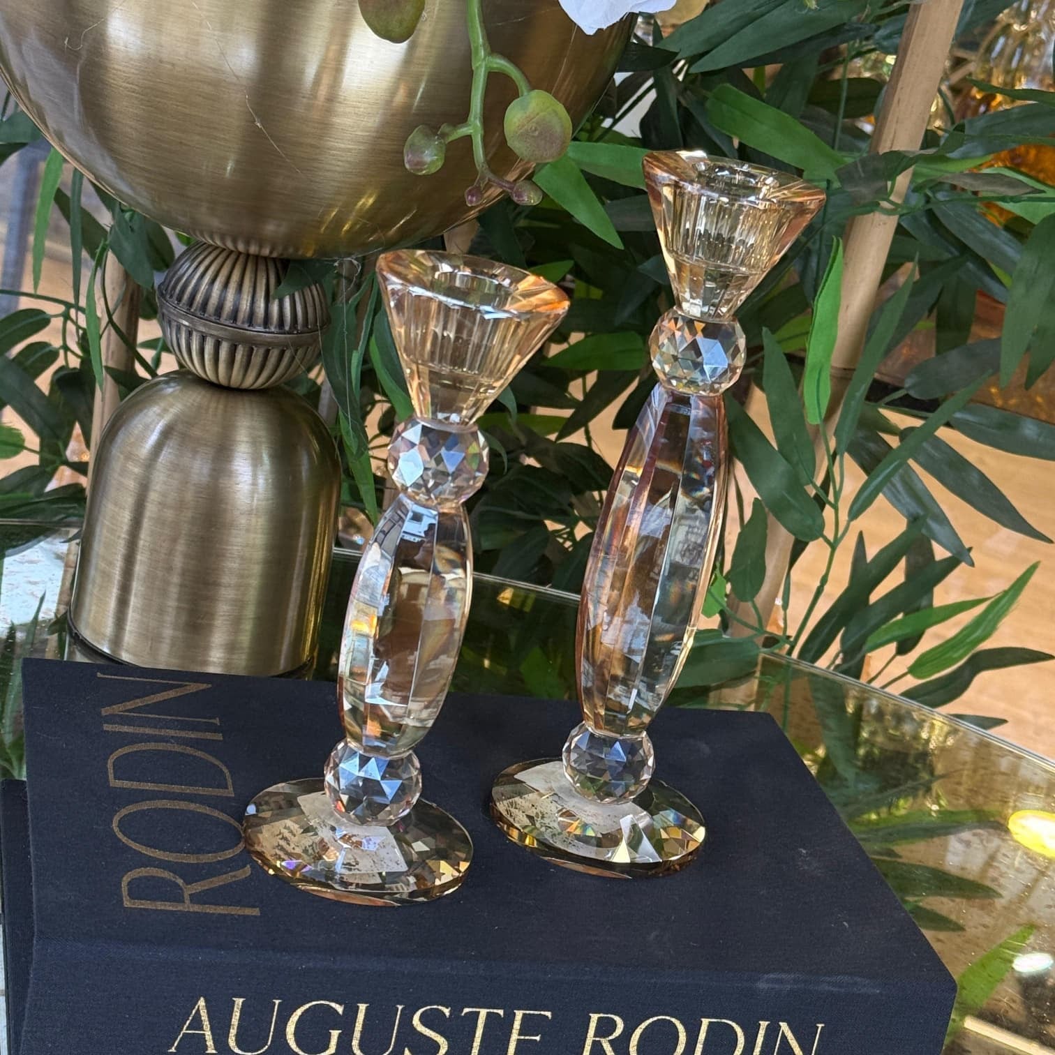 İkili Kristal Şamdan 18*22 cm