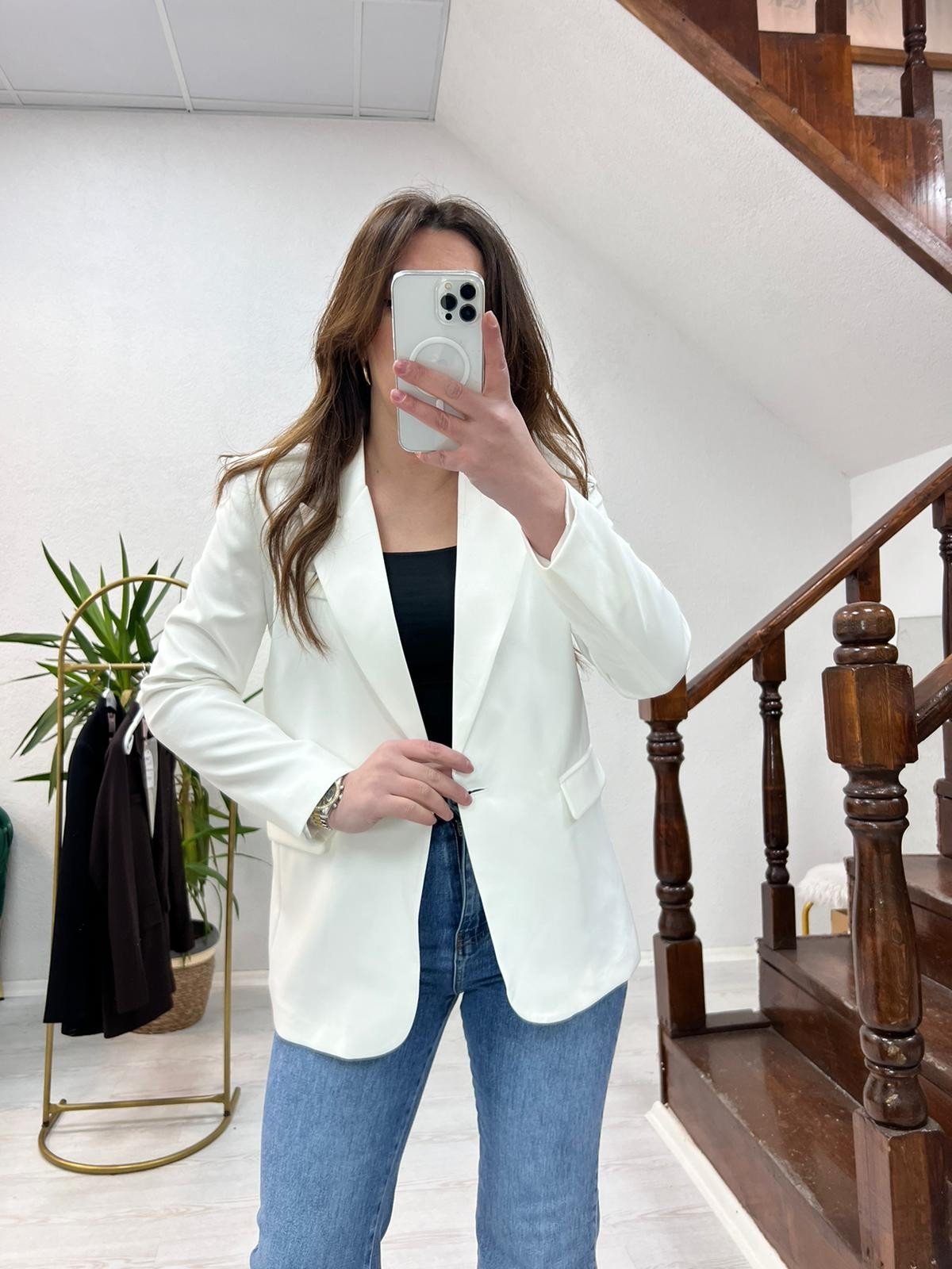 BLAZER CEKET BEYAZ - 1310