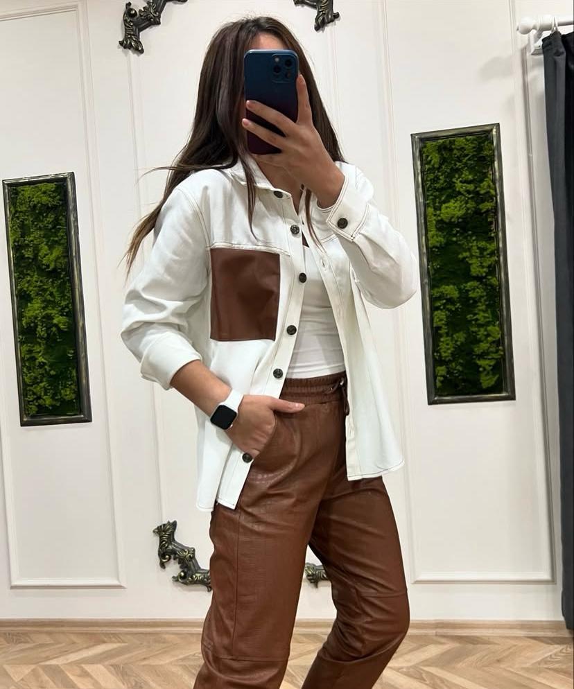 DERİ CEPLİ GÖMLEK