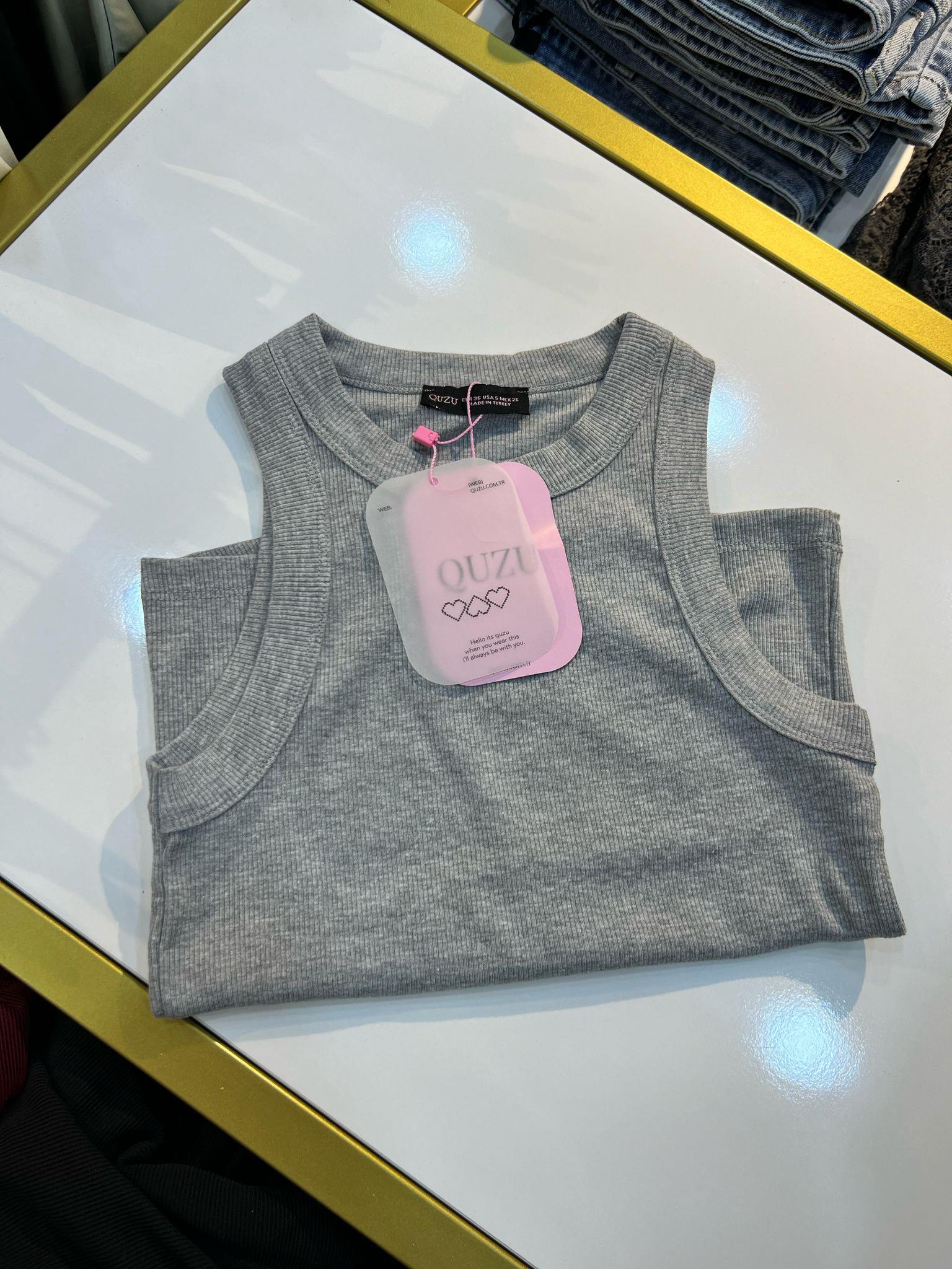 HALTER YAKA ATLET GRİ - 1025