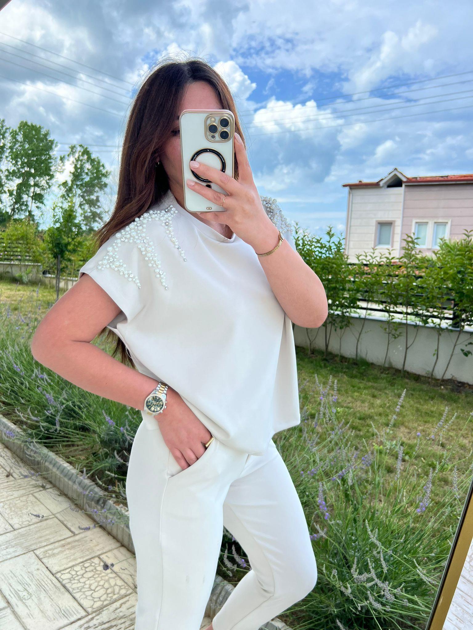 İNCİLİ CUPRA MODAL TAKIM BEJ - 1144