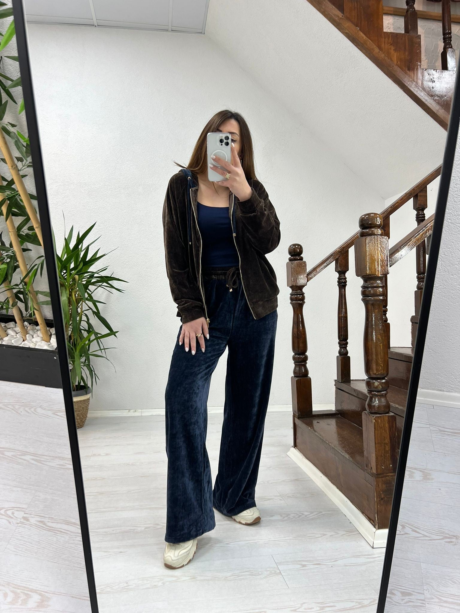 KAPÜŞONLU SWEAT KADİFE TAKIM - 1267
