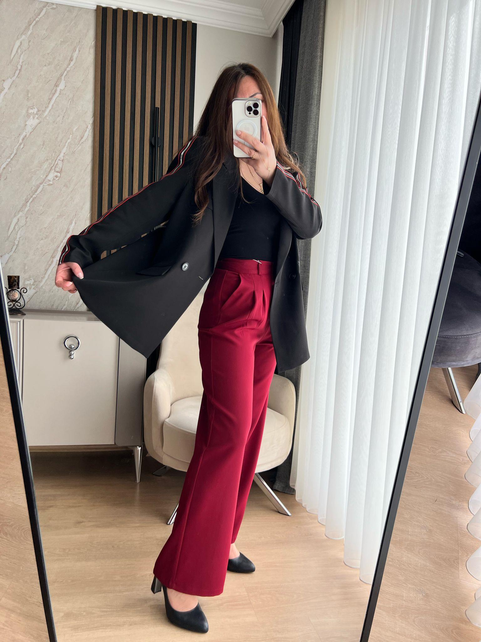 KOL ŞERİTLİ BLAZER CEKET - 1060
