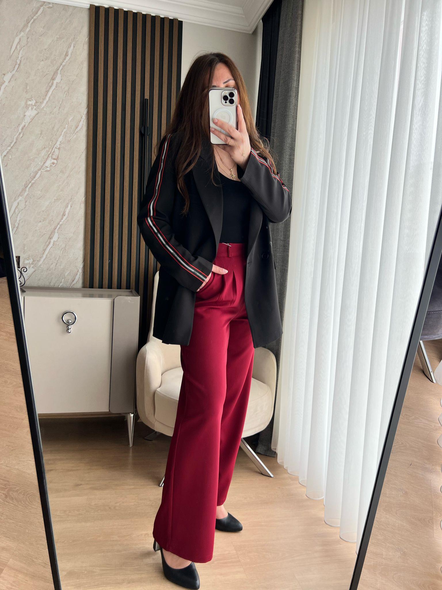 KOL ŞERİTLİ BLAZER CEKET - 1060