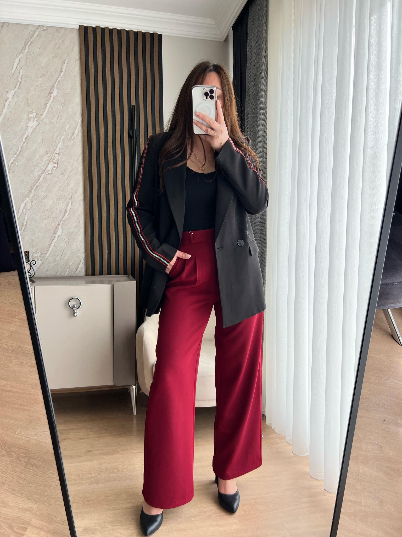 KOL ŞERİTLİ BLAZER CEKET - 1060