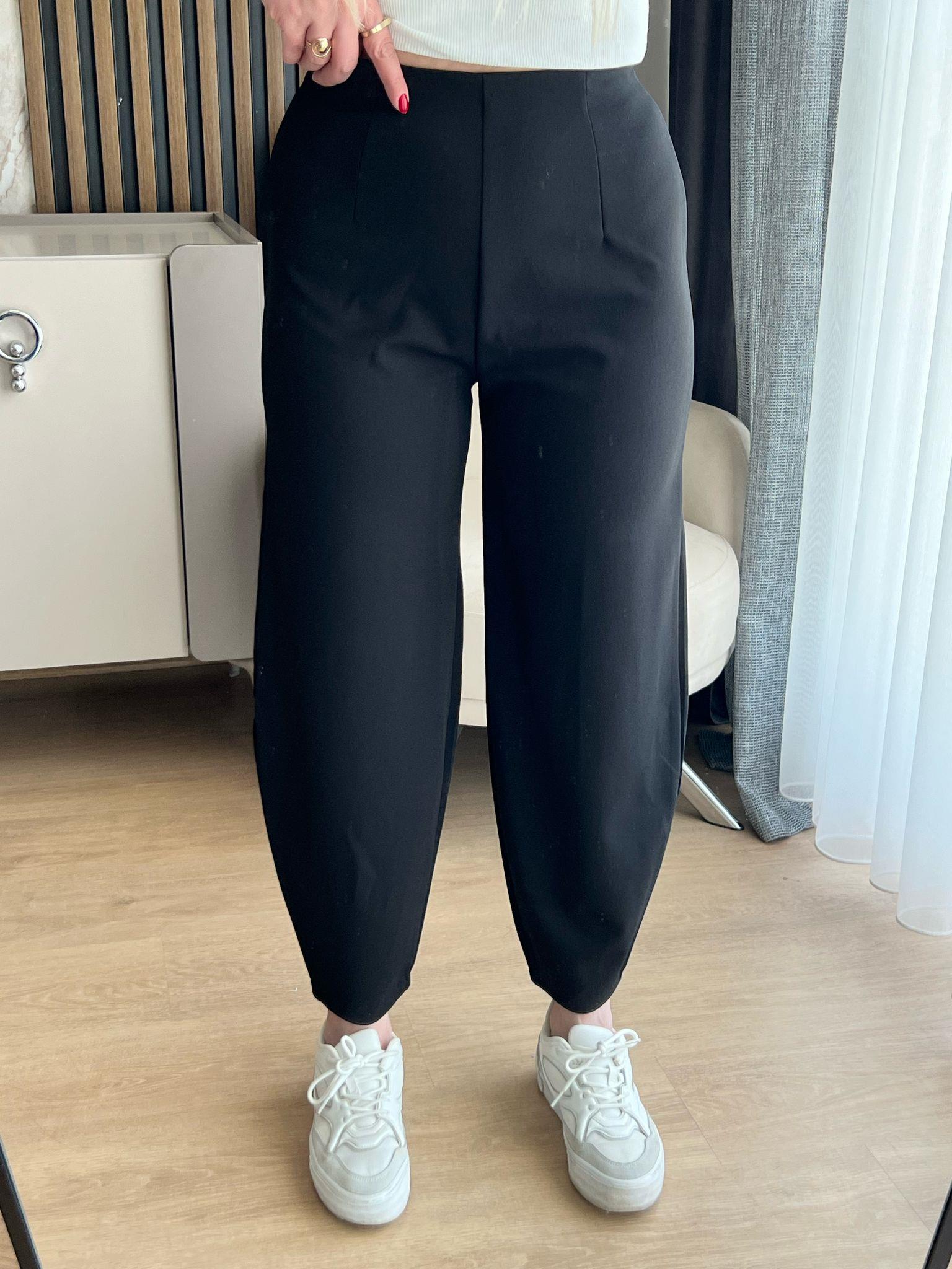 krep kumaş siyah  pantalon 1076
