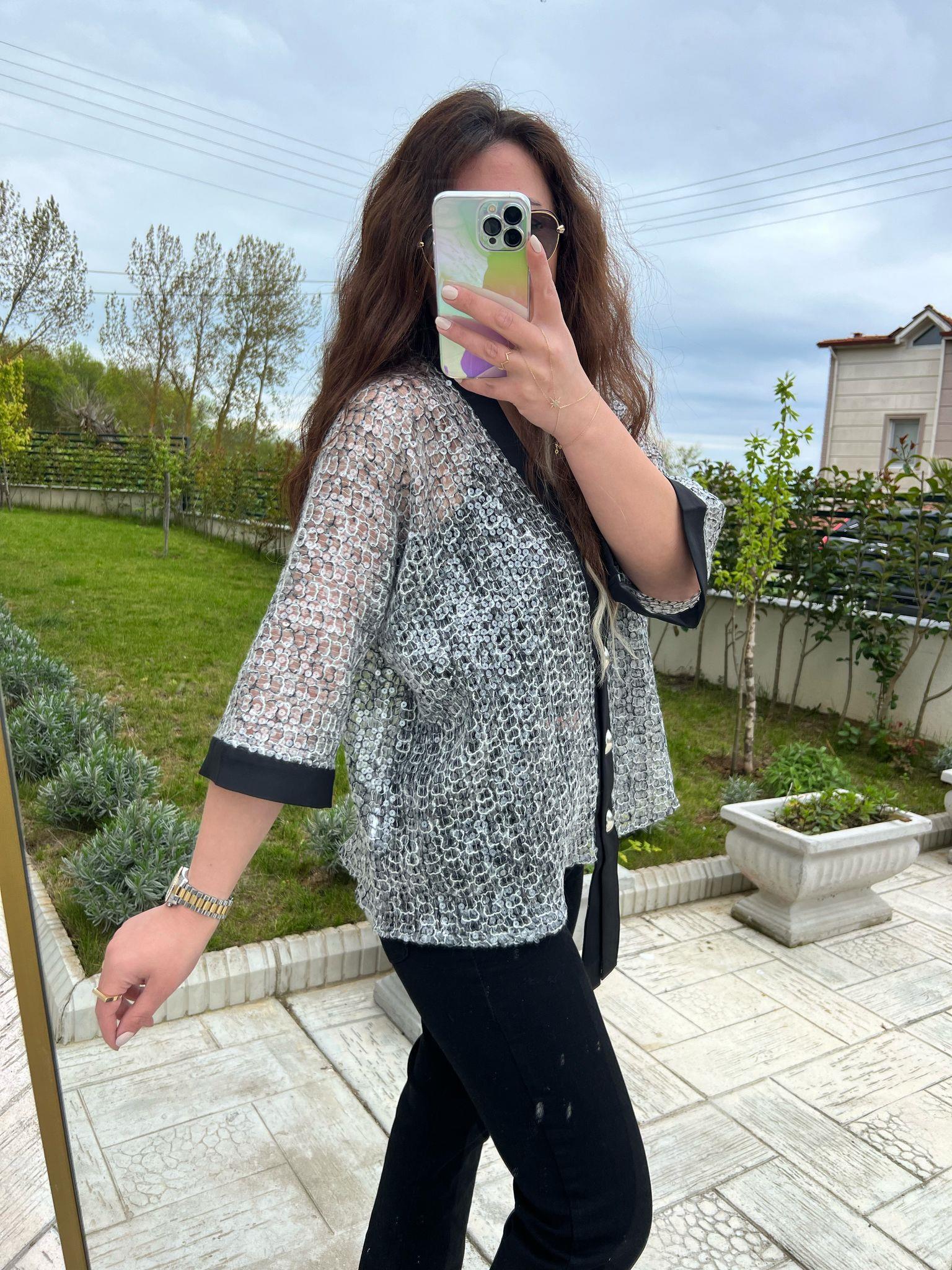 payet kumaş kimono 1093
