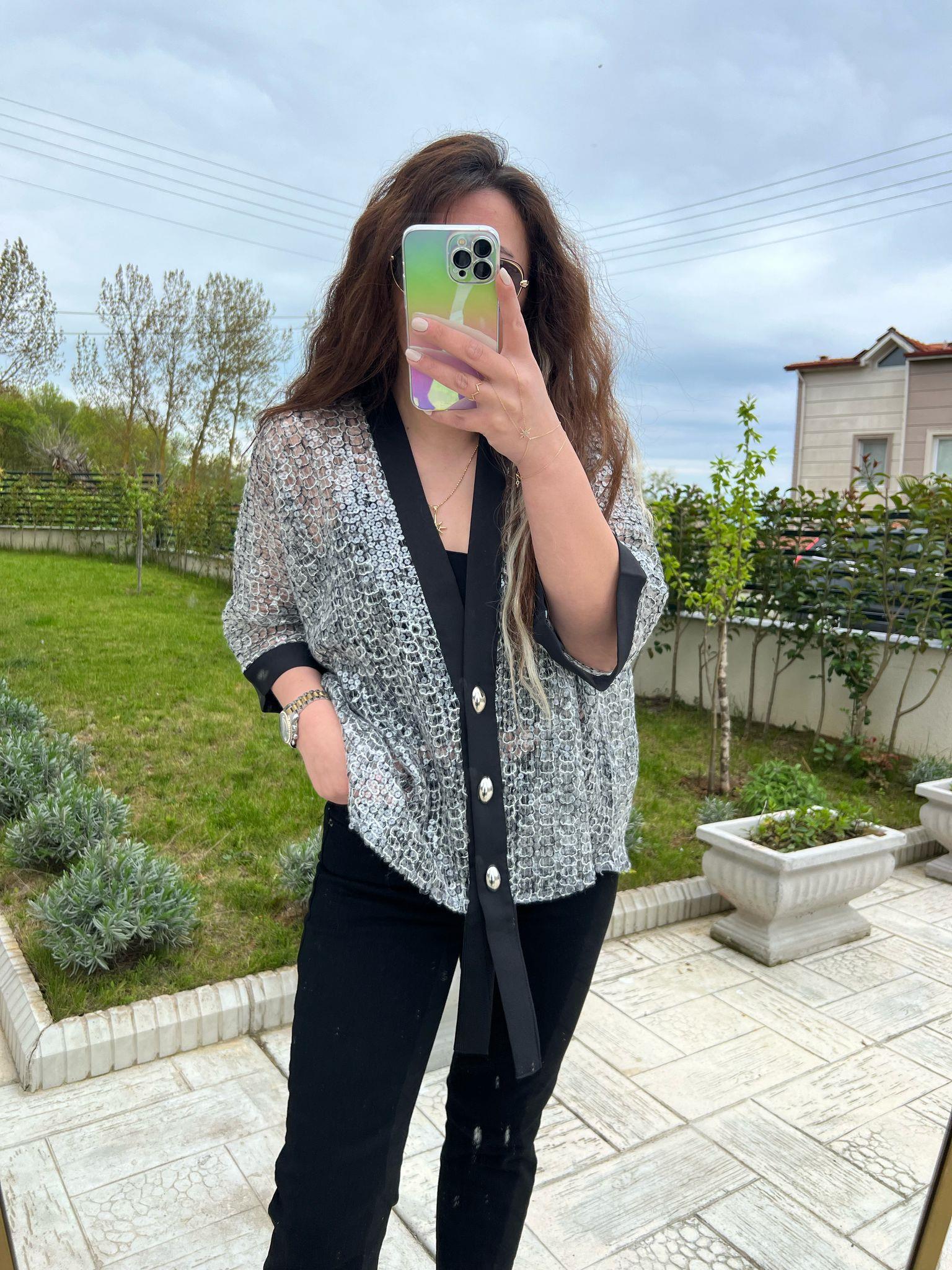payet kumaş kimono 1093