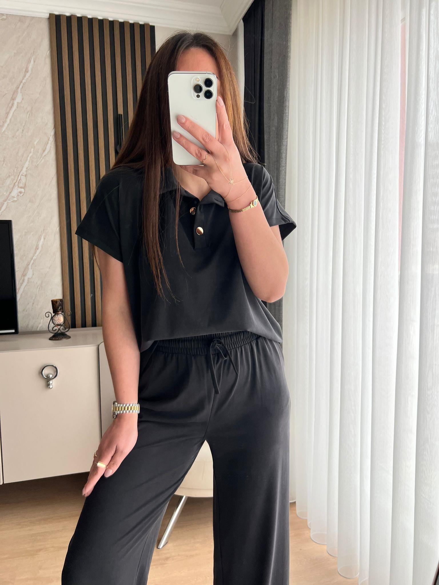 POLO YAKA GOLD DÜĞMELİ TAKIM - 1129 