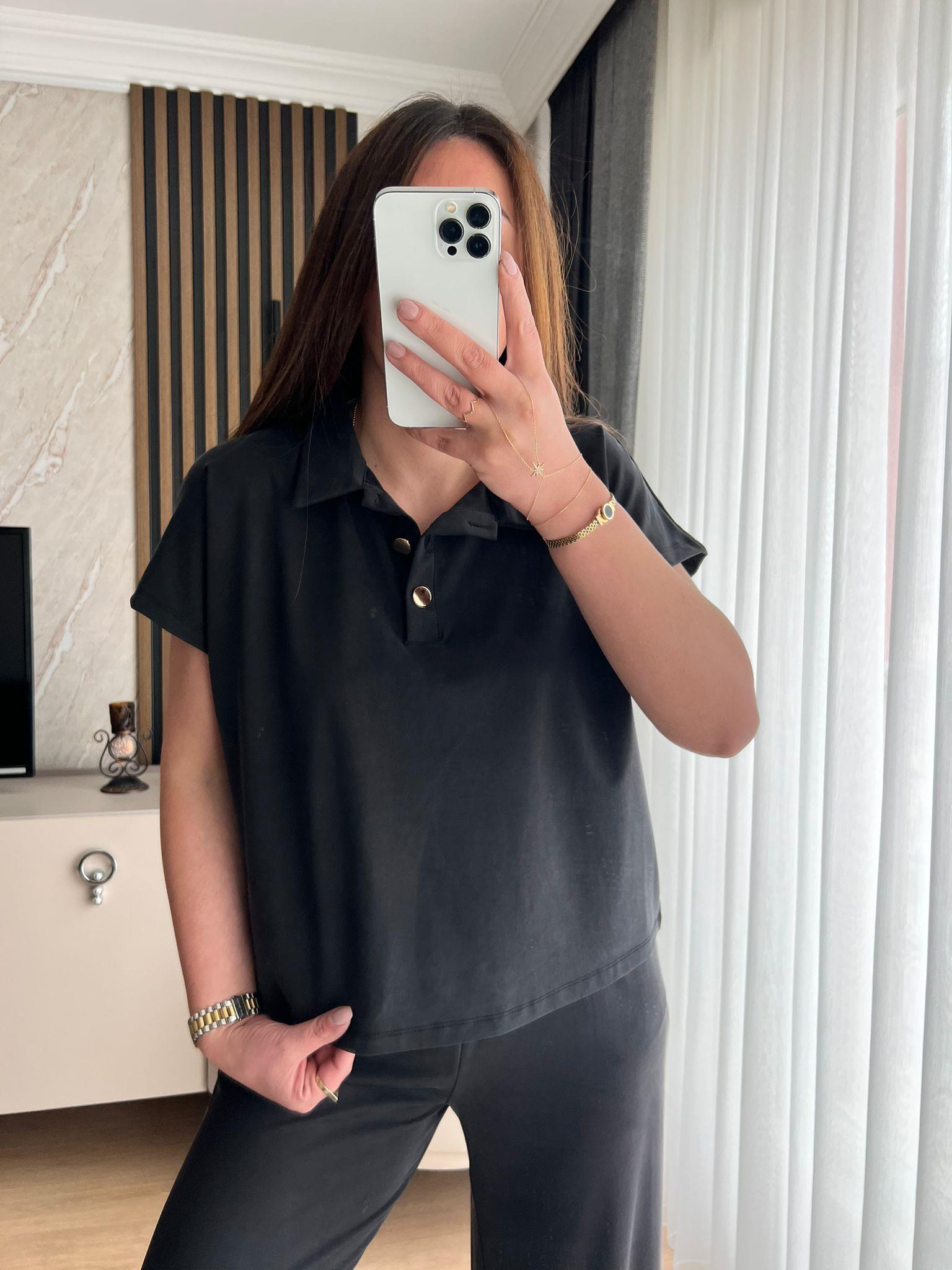 POLO YAKA GOLD DÜĞMELİ TAKIM - 1129 