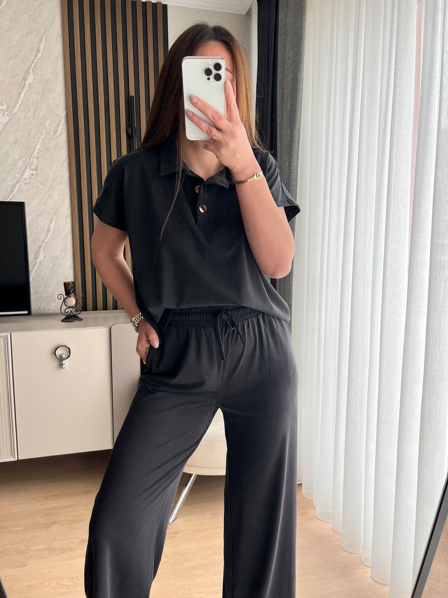 POLO YAKA GOLD DÜĞMELİ TAKIM - 1129 