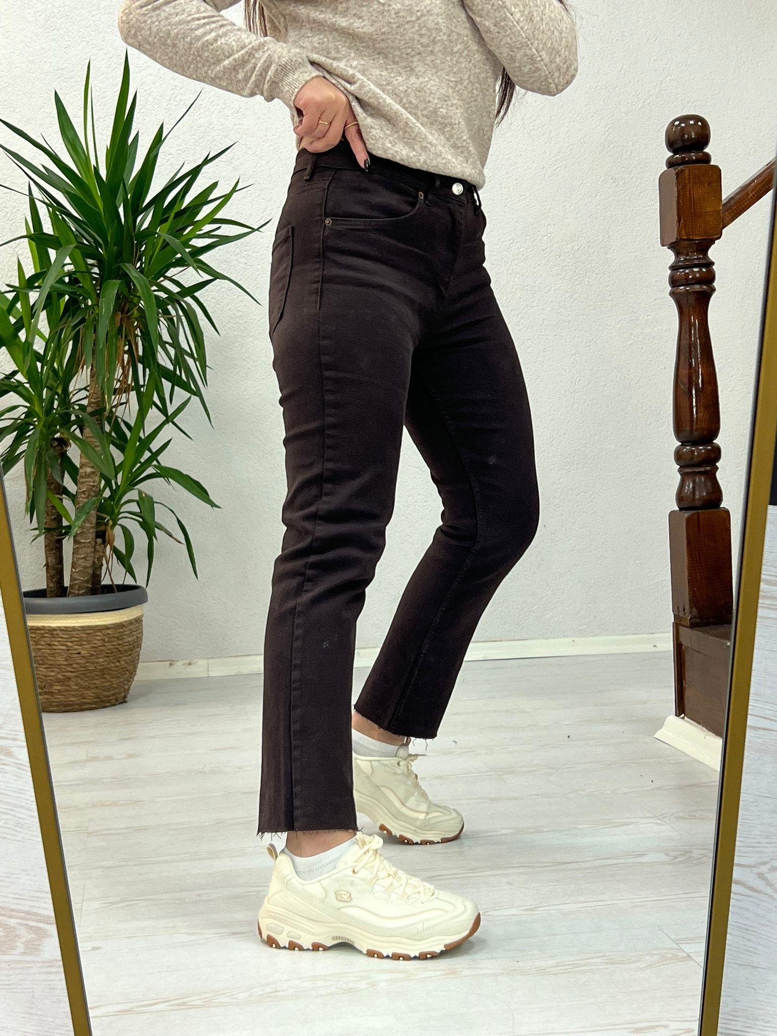 ZR KESİK PAÇA JEAN KAHVERENGİ - 1076