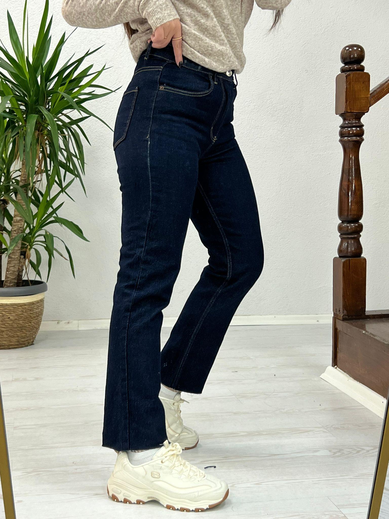 ZR KSİK PAÇA JEAN LACİVERT - 1076