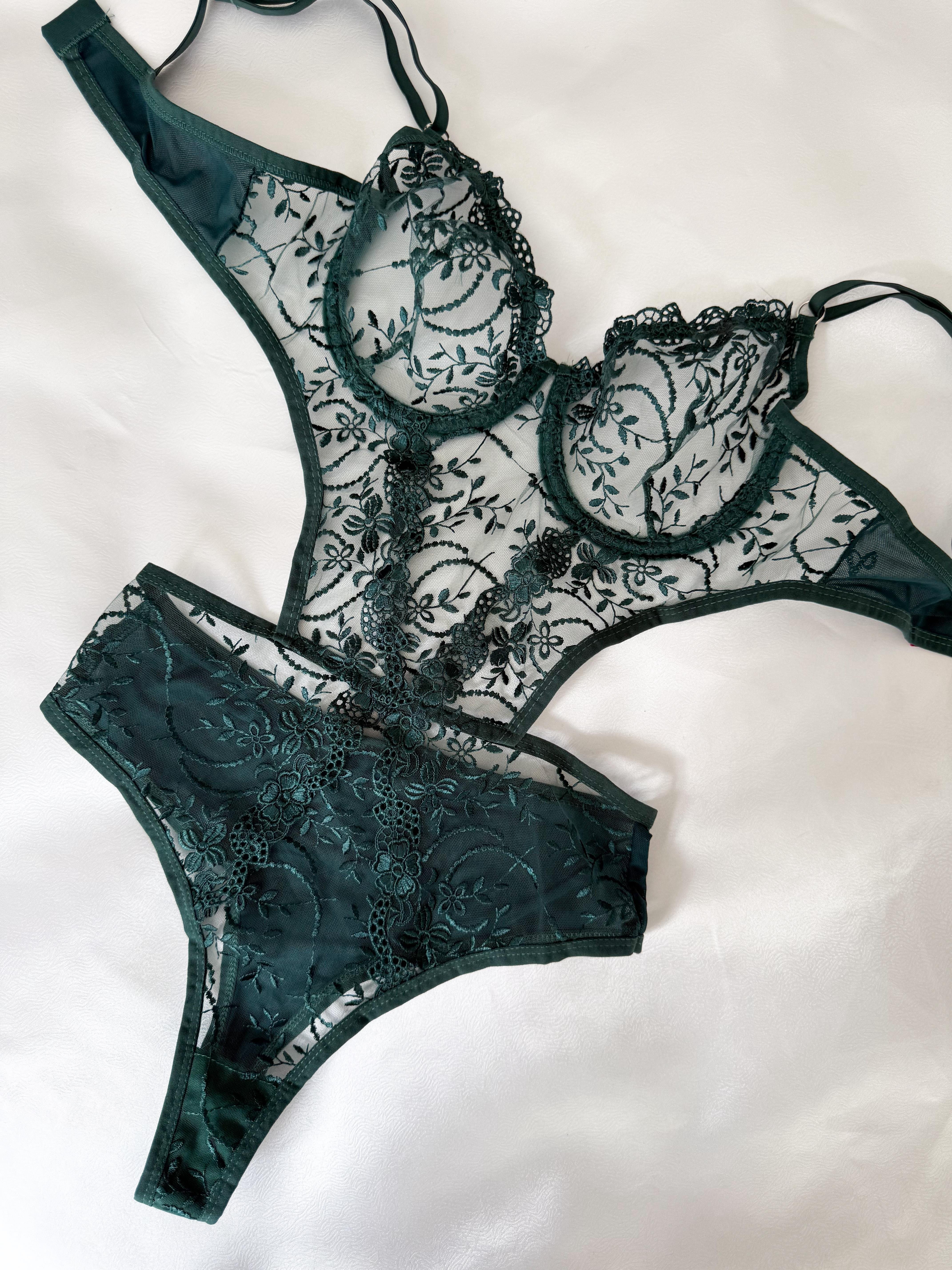 Chloe Zümrüt Yeşili Bodysuit