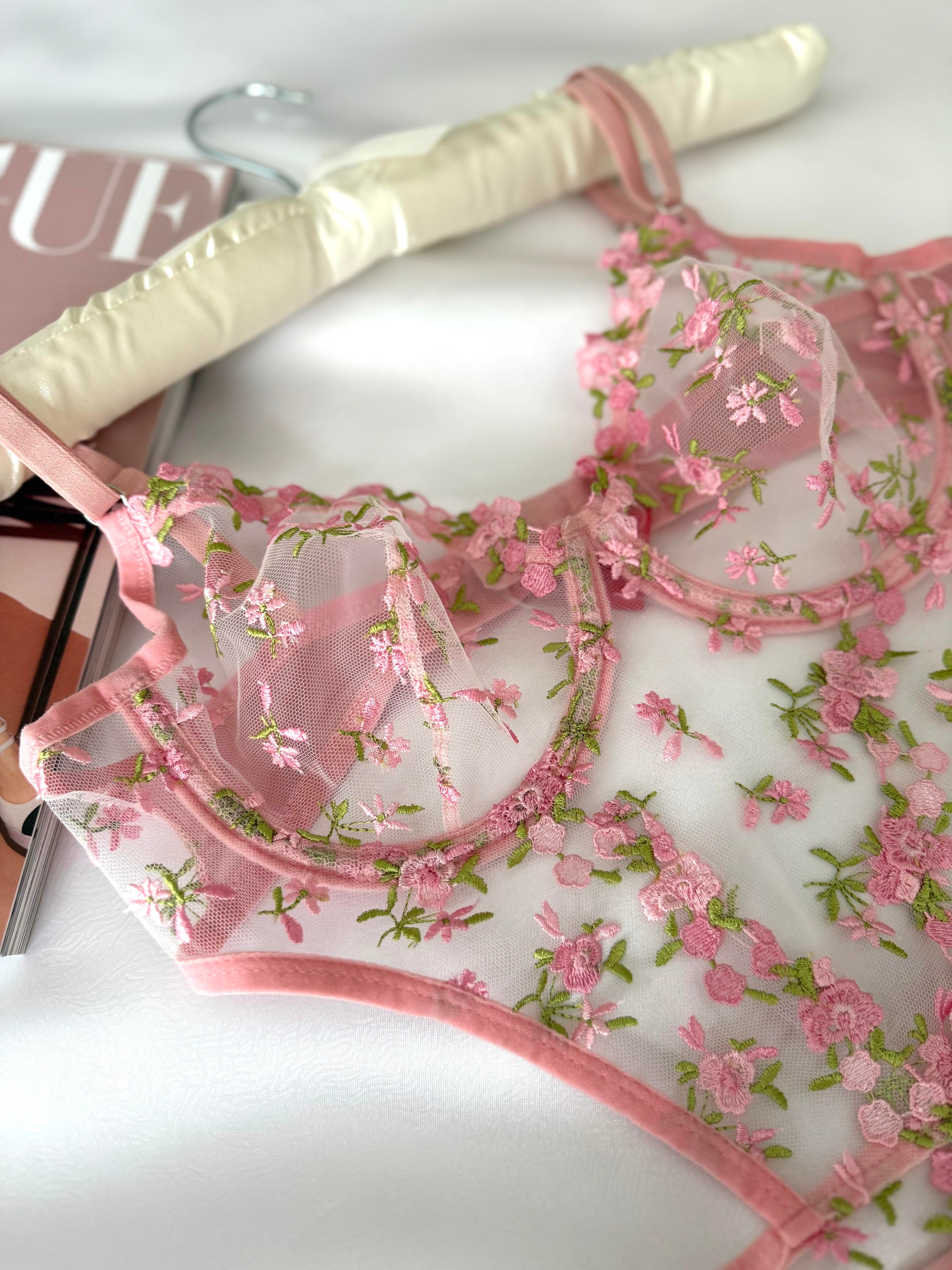 Flower Pembe Bodysuit