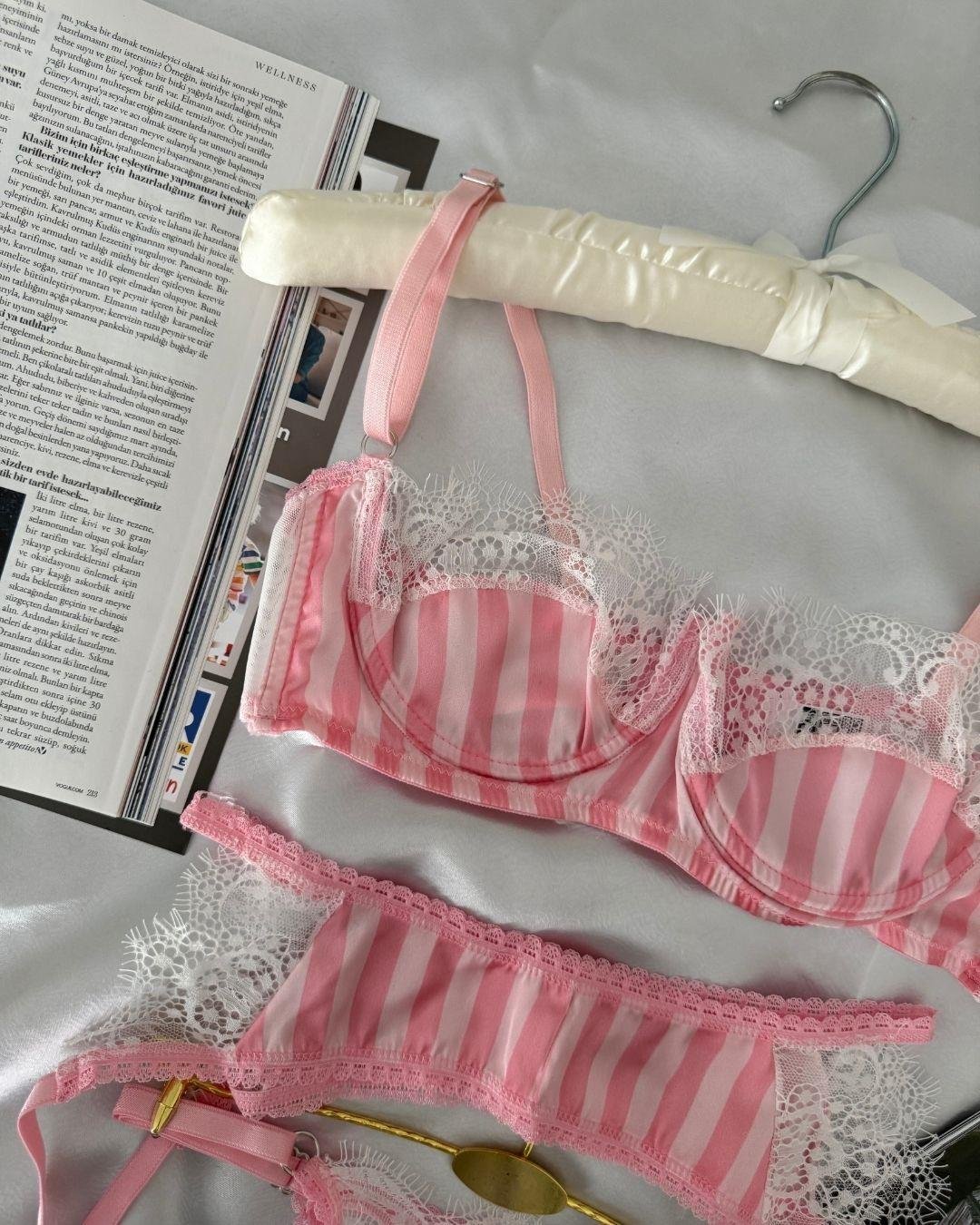 Secret Pembe Jartiyer Takım