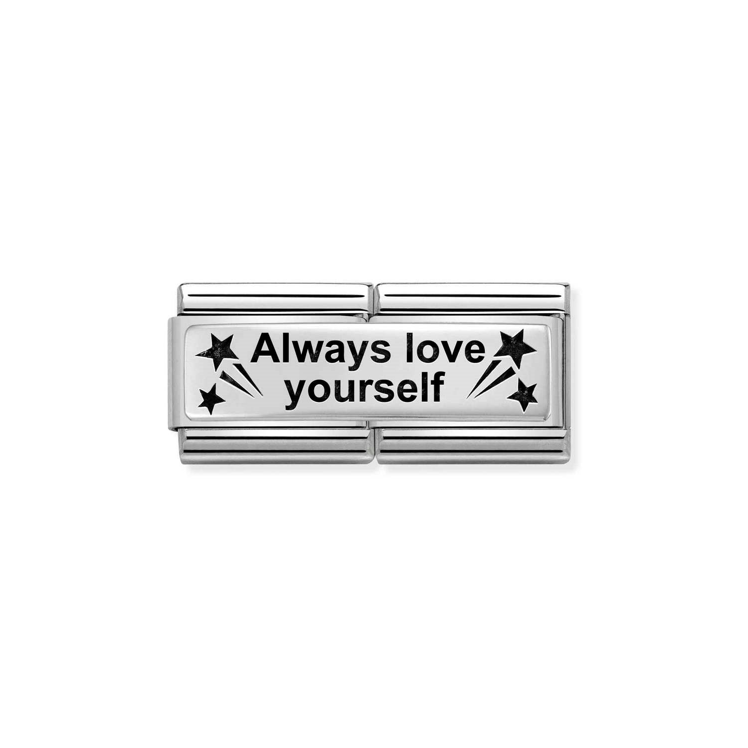 Composable Classic Çift Link Always Love Yourself 925 Ayar Gümüş