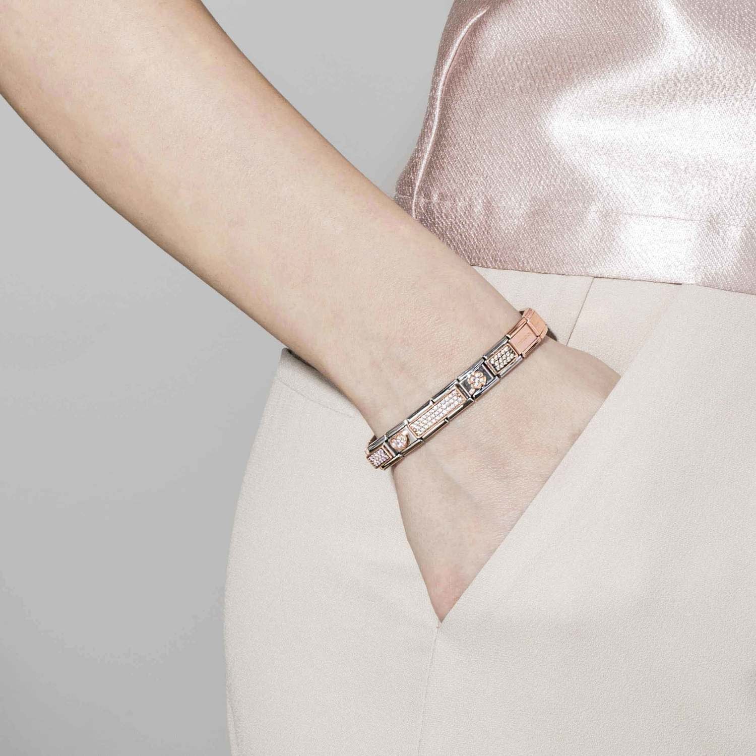 Composable Classic Çift Link Angel of Love Let Love Conquer 9 Ayar Rose Gold