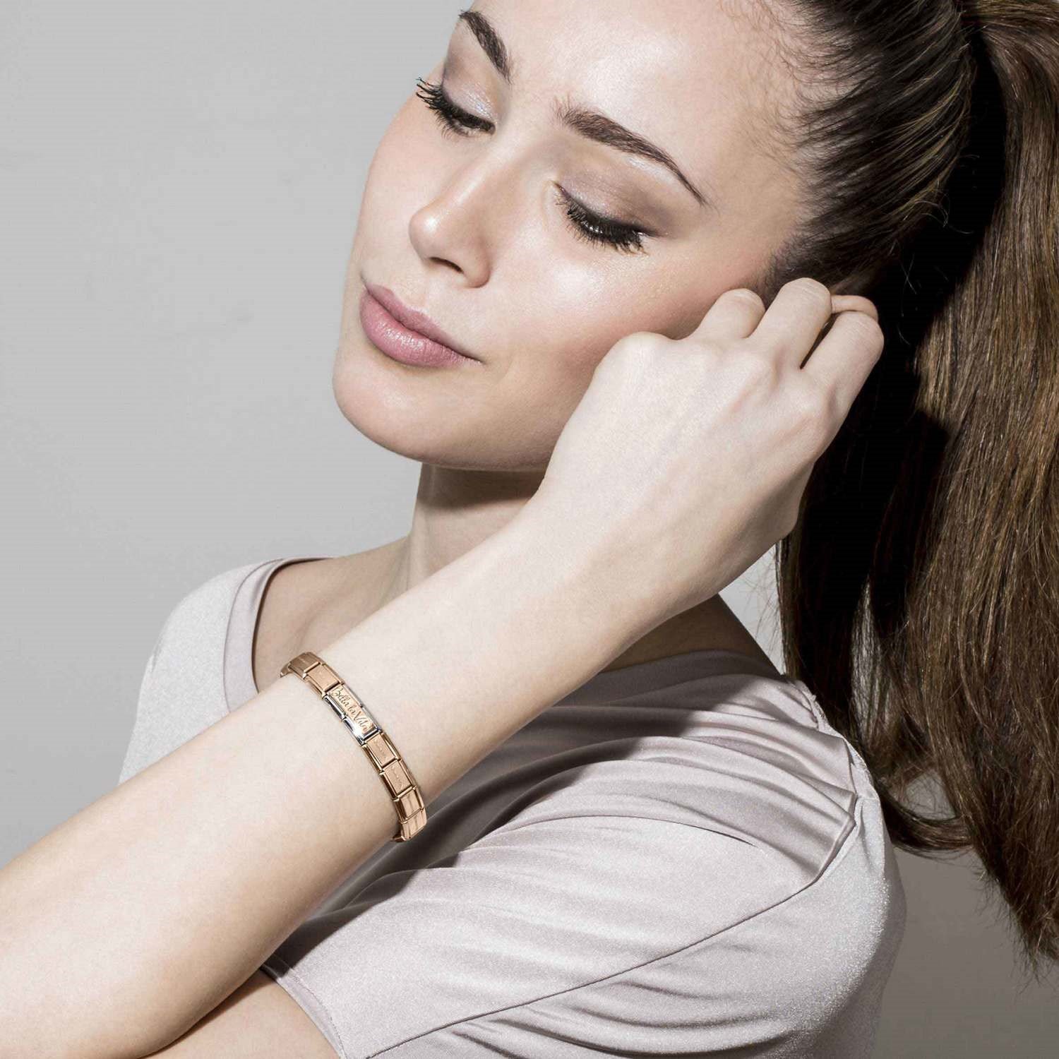 Composable Classic Çift Link Bella La Vita 9 Ayar Rose Gold