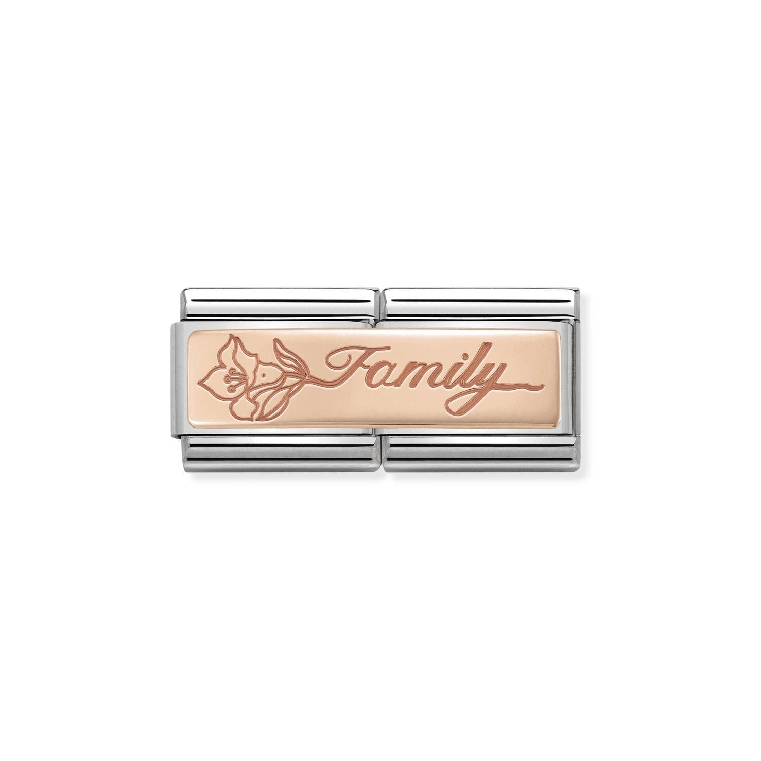 Composable Classic Çift Link Family Çiçek 9 Ayar Rose Gold