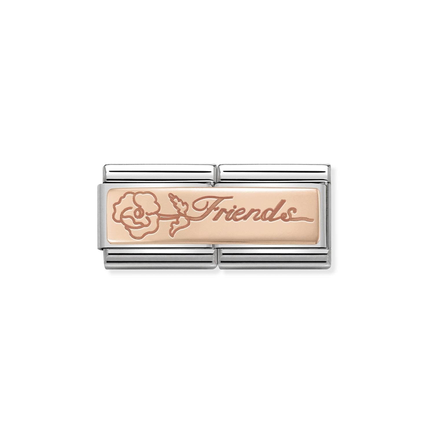 Composable Classic Çift Link Friends Çiçek 9 Ayar Rose Gold