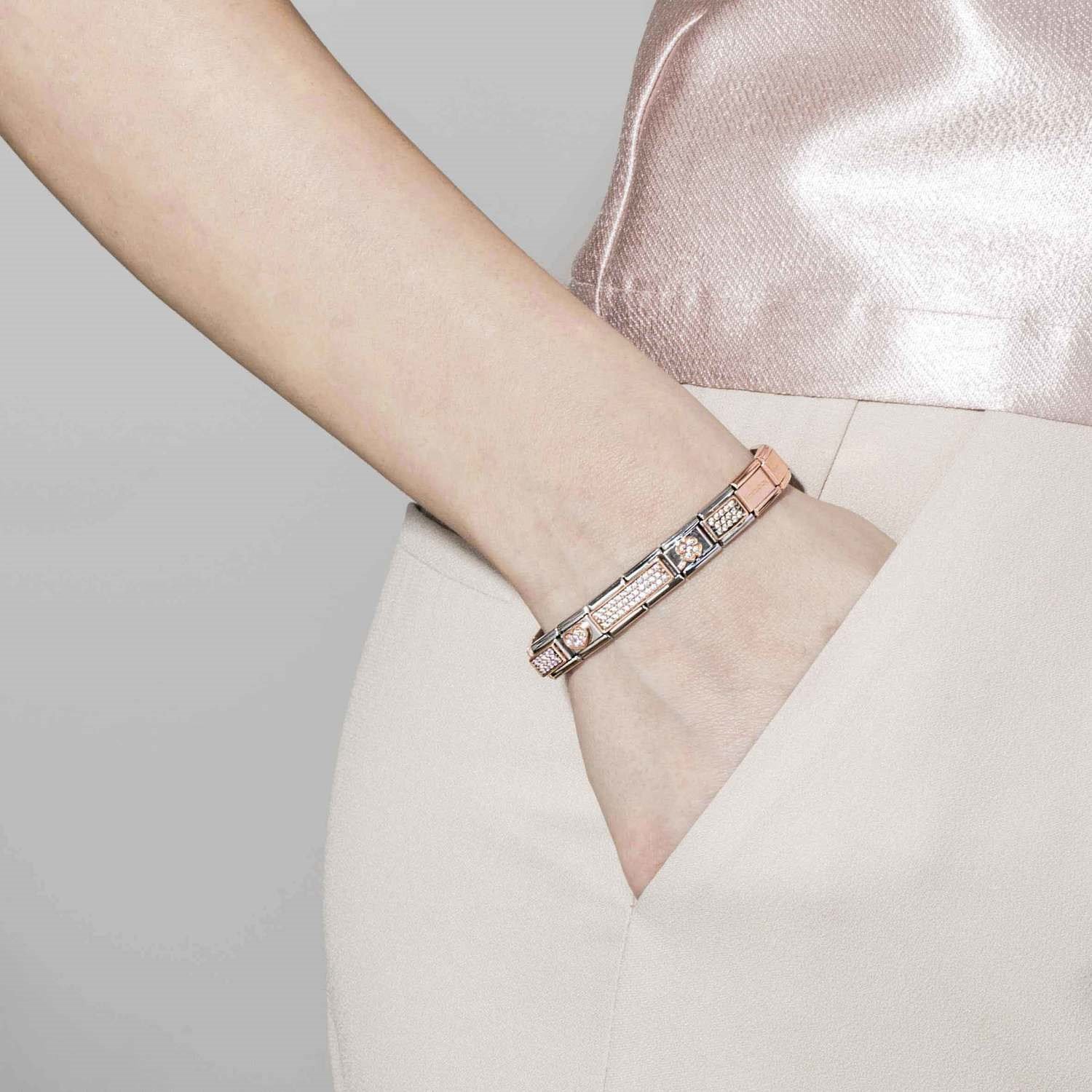 Composable Classic Çift Link God Daughter 9 Ayar Rose Gold