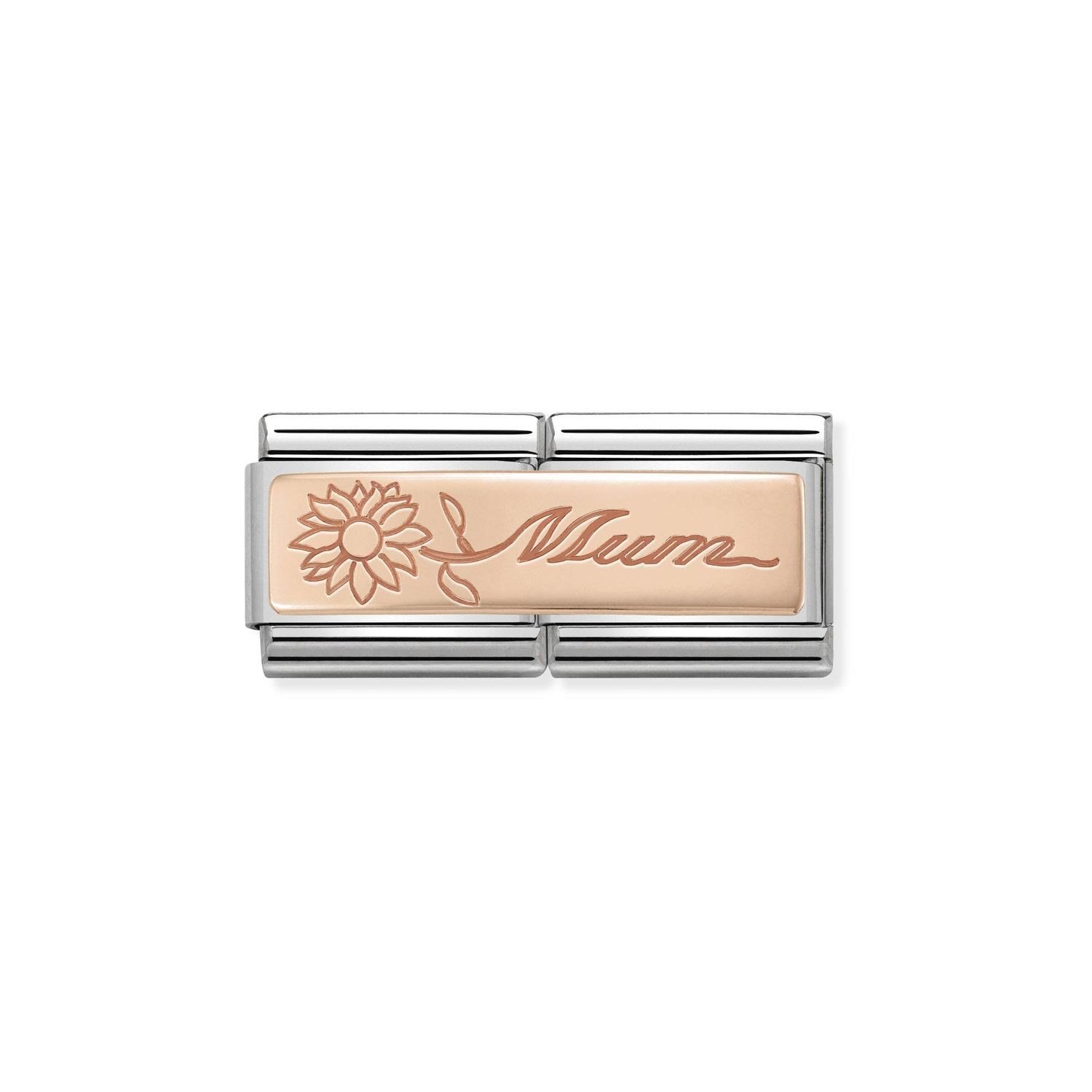 Composable Classic Çift Link Mum Çiçek 9 Ayar Rose Gold