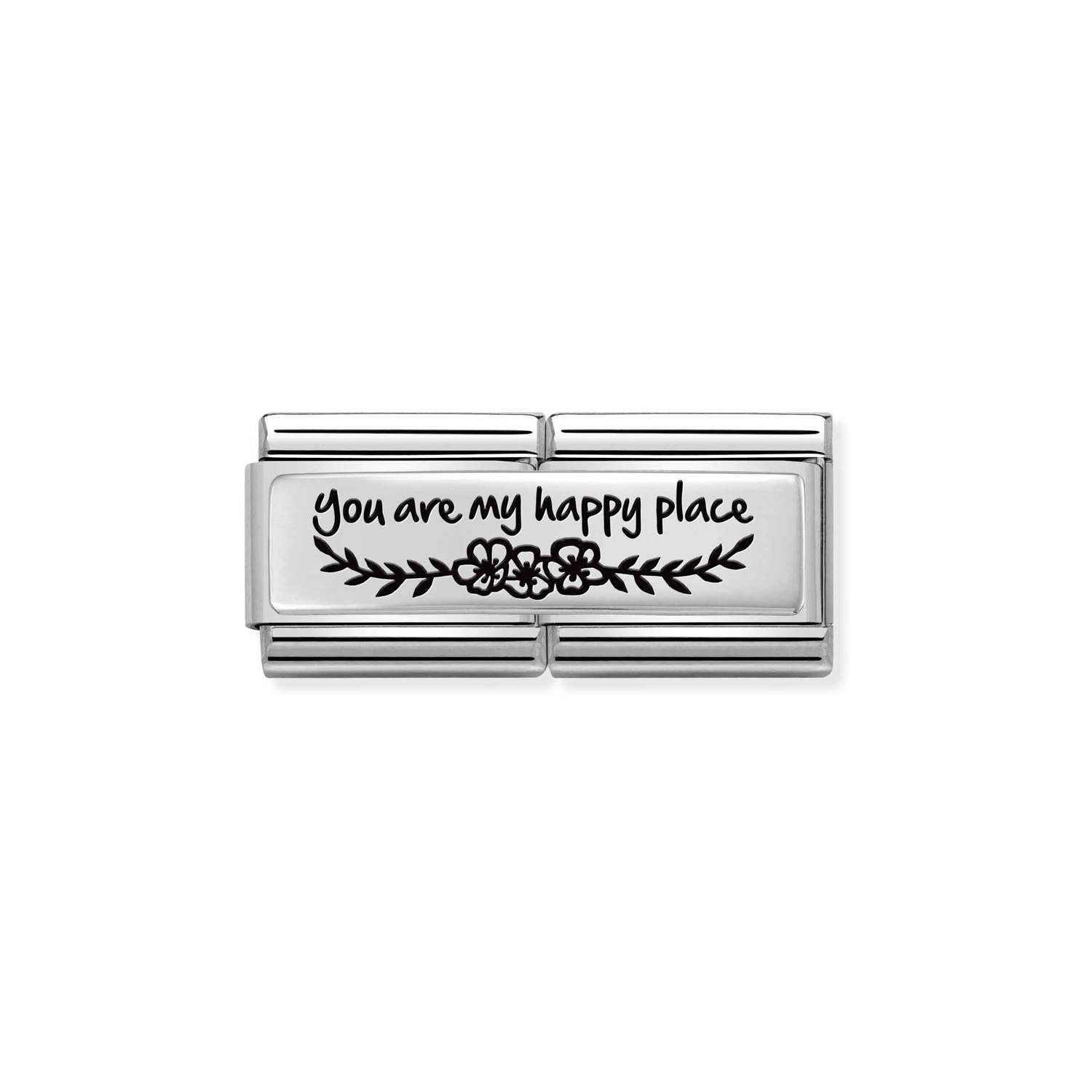 Composable Classic Çift Link You Are My Happy Place 925 Ayar Gümüş