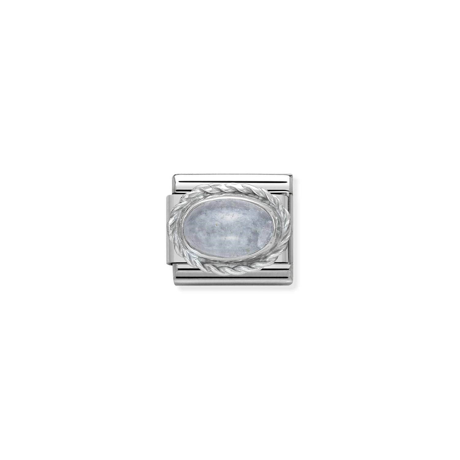 Composable Classic Link Aquamarine Taşlı 925 Ayar Gümüş