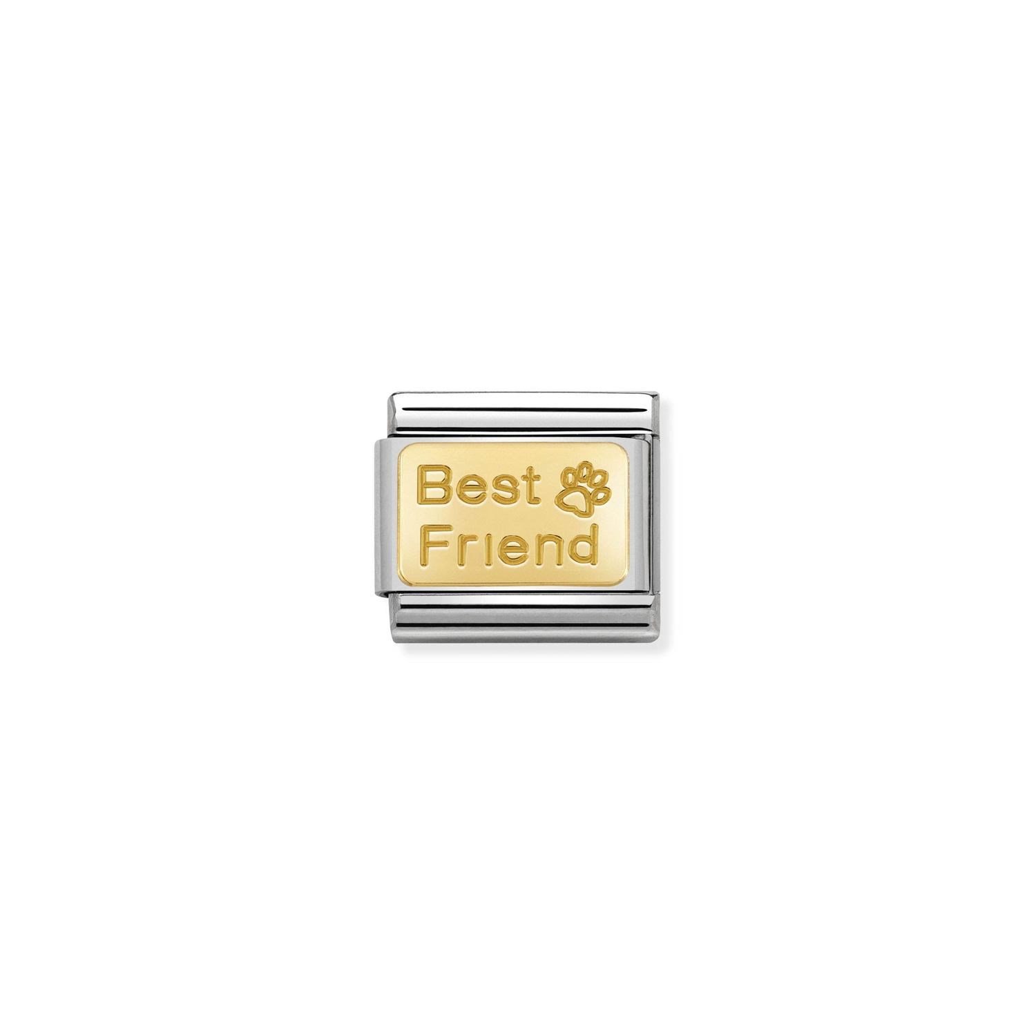Composable Classic Link Best Friend  Detaylı 18 Ayar Altın