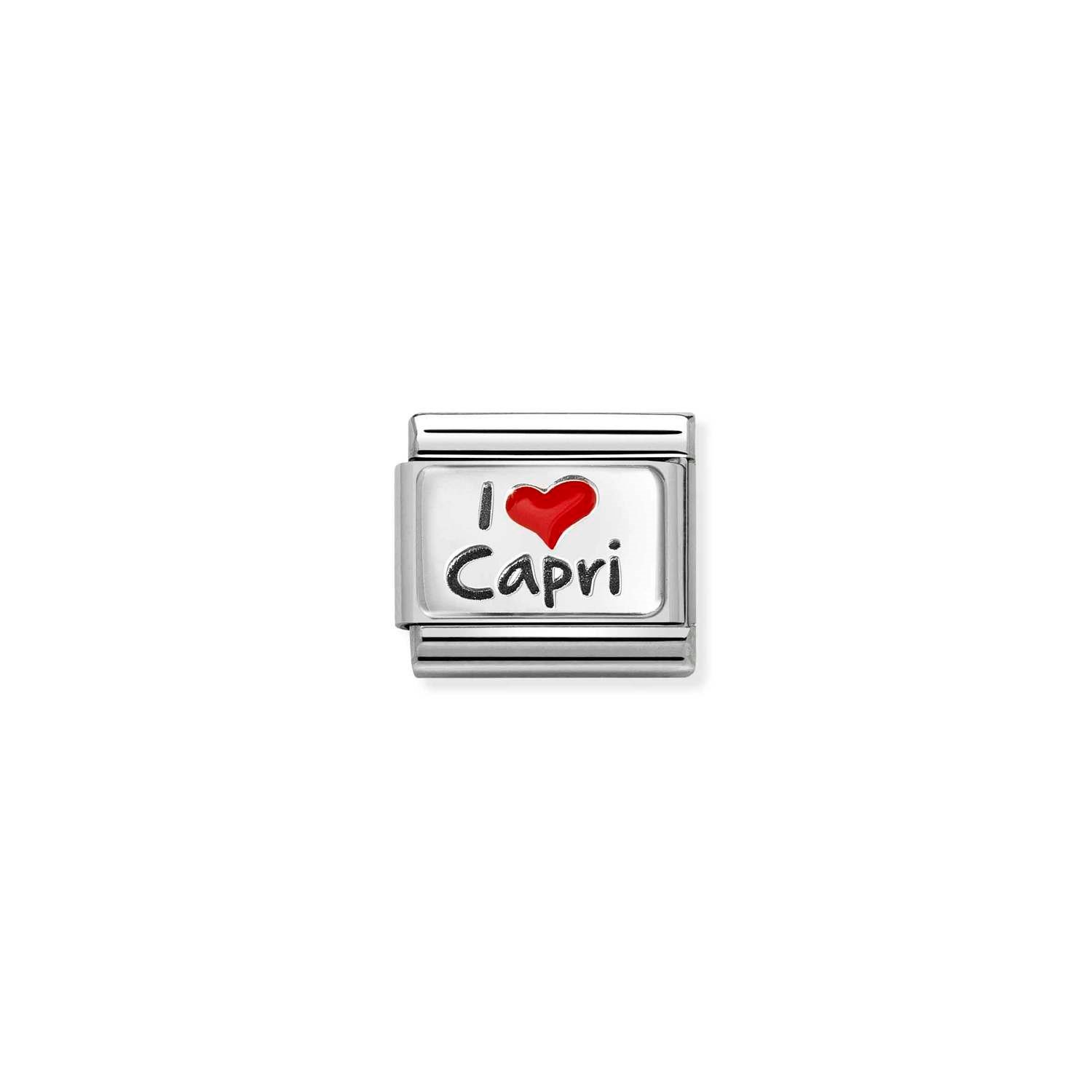 Composable Classic Link I Love Capri 925 Ayar Gümüş