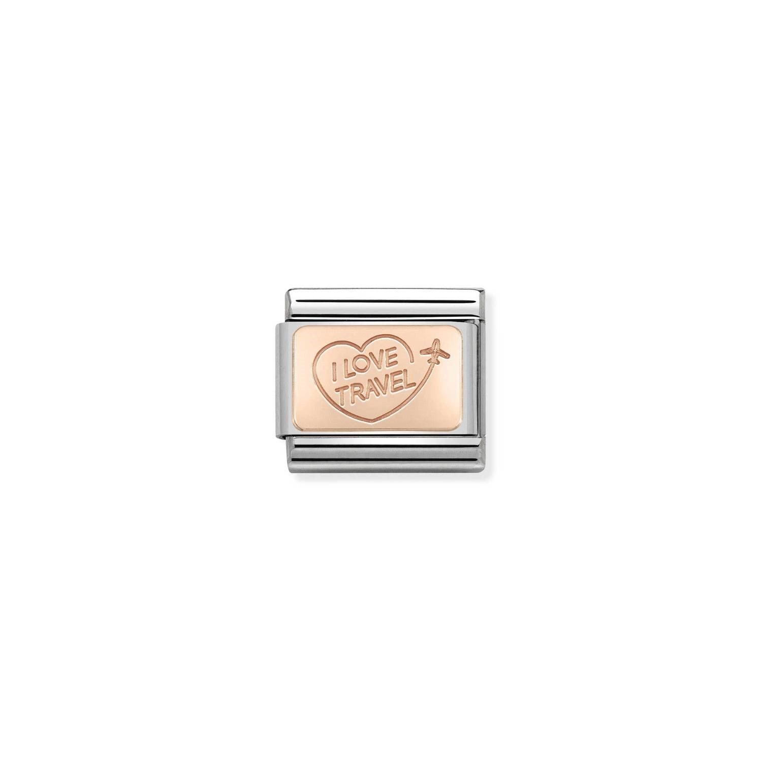 Composable Classic Link I Love Travel 9 Ayar Rose Gold