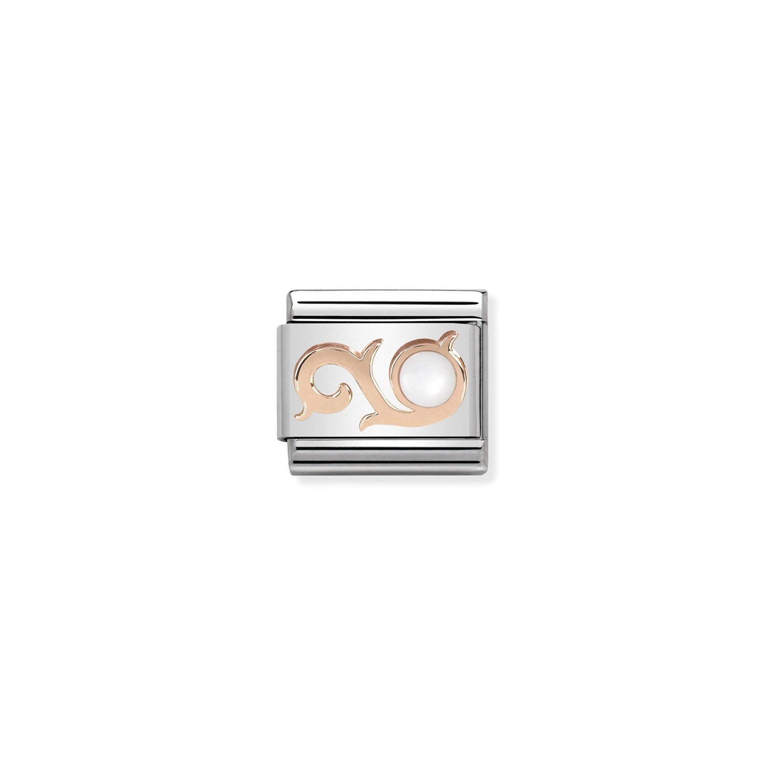 Composable Classic Link İnci Taşlı 9 Ayar Rose Gold