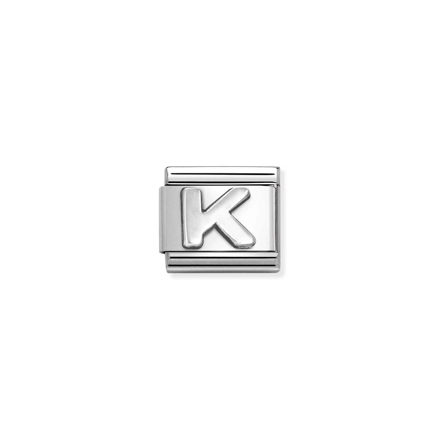 Composable Classic Link K Harfi Detaylı 925 Ayar Gümüş