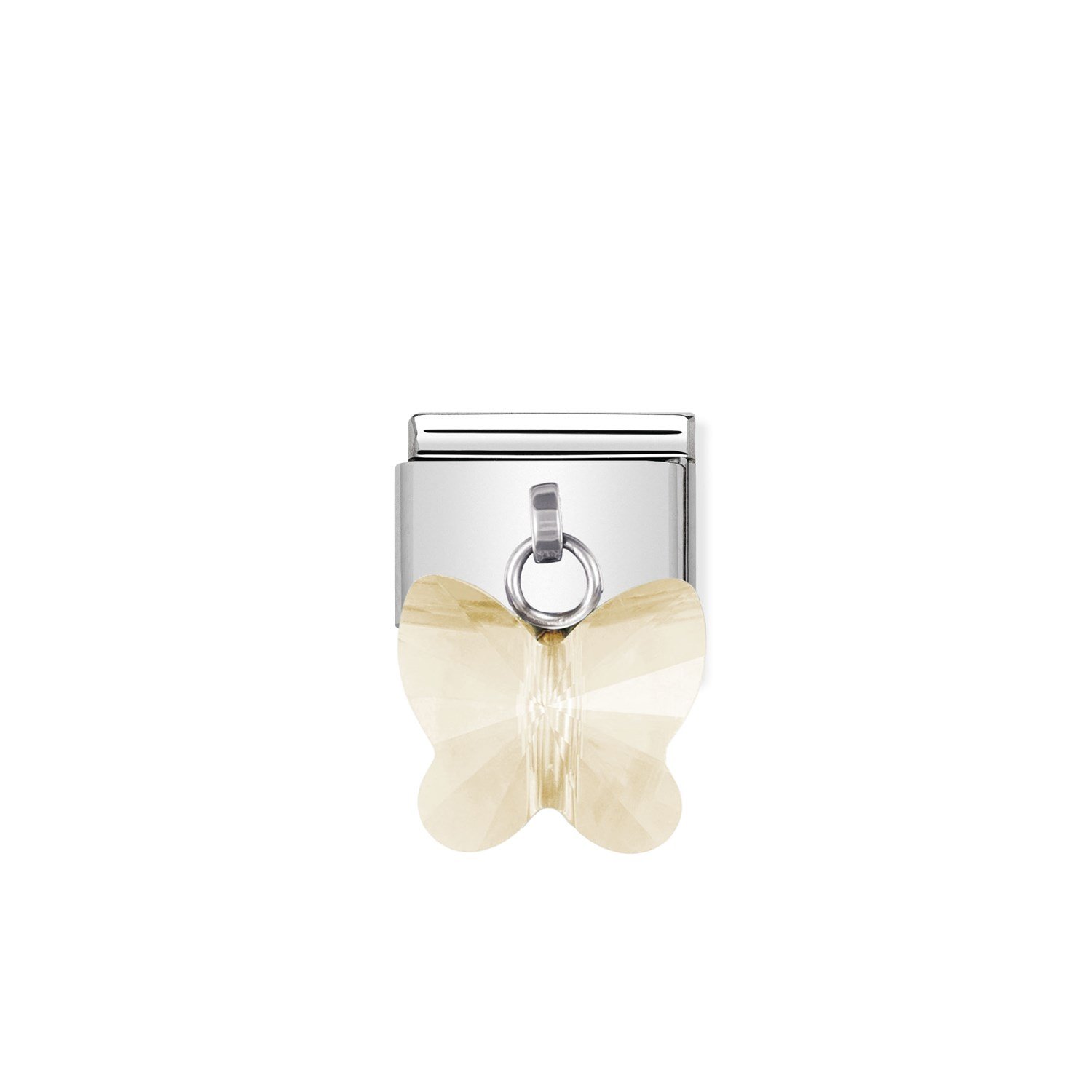 Composable Classic Link Kelebek Şampanya Rengi Charm  925 Ayar Gümüş