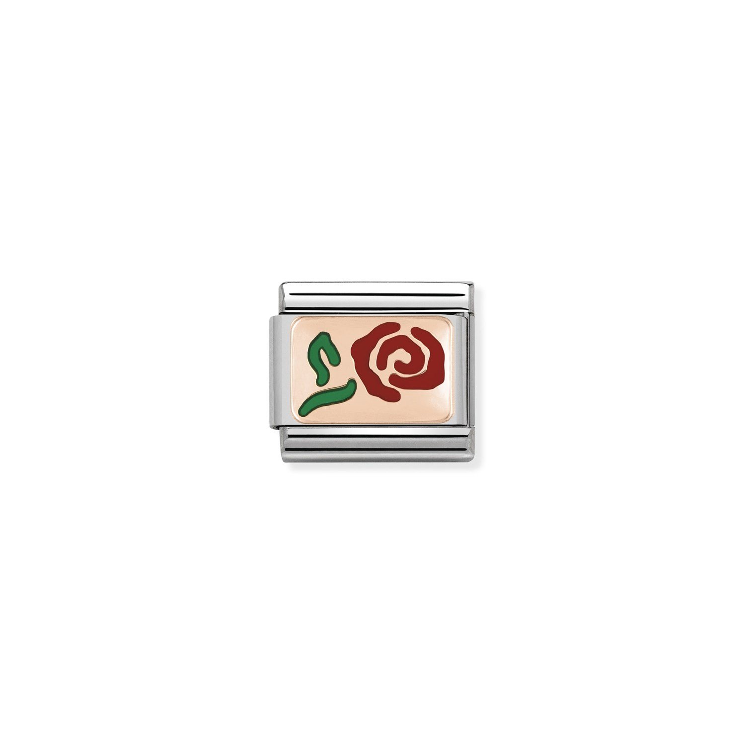 Composable Classic Link Kırmızı Gül 9 Ayar Rose Altın