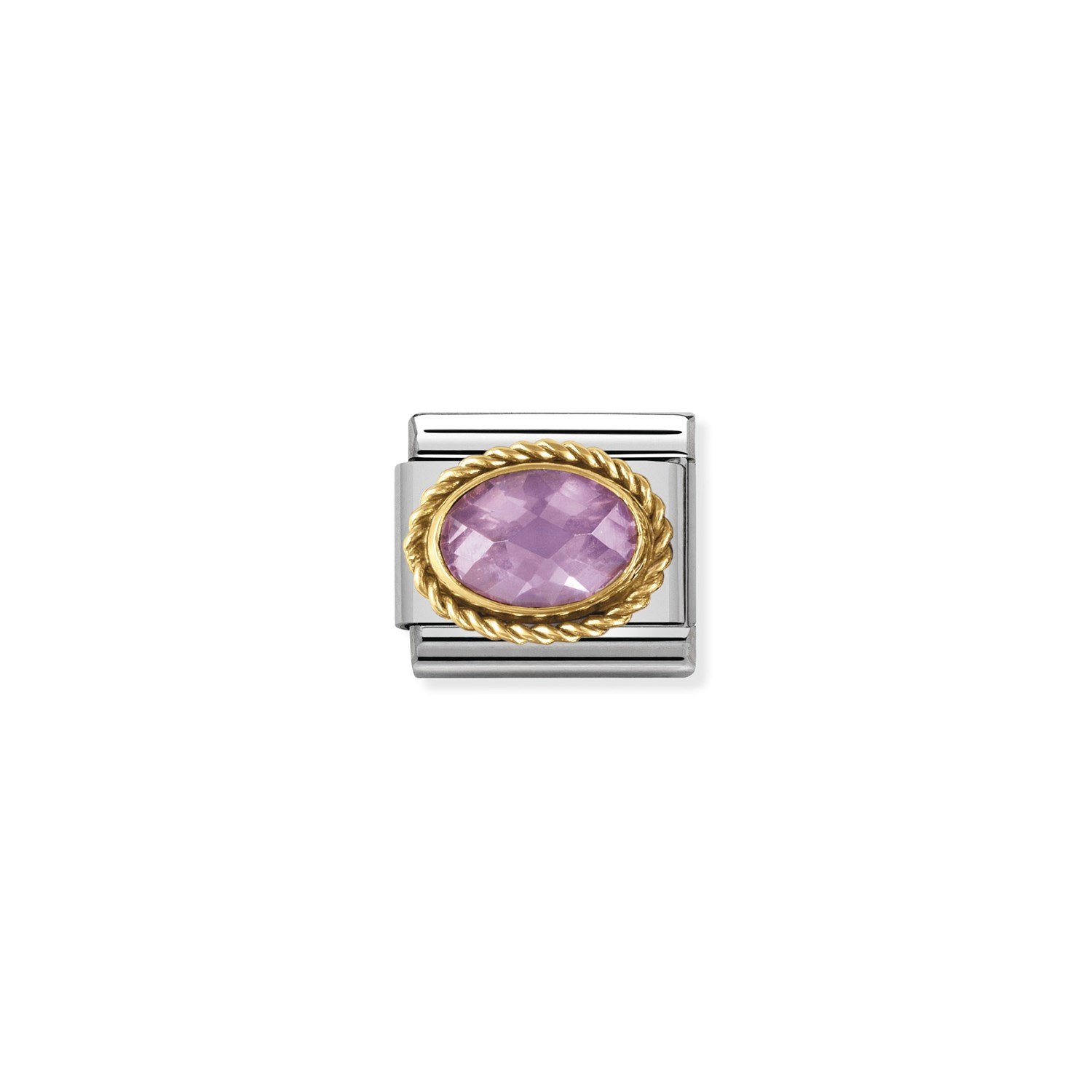 Composable Classic Link Oval Pembe 18 Ayar Altın